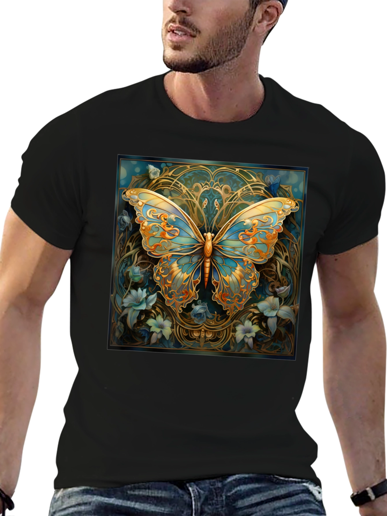 Butterfly Graphic T-Shirt - Stylish Mens Tee