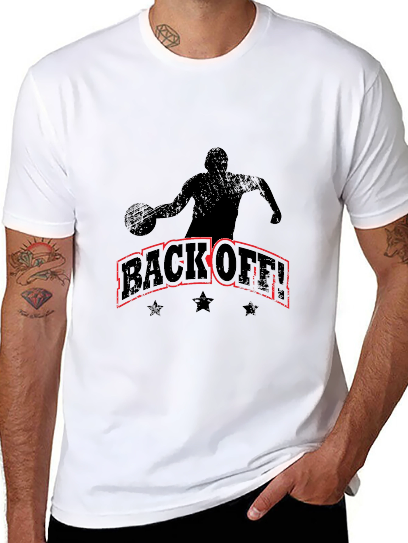 Black T-Shirt - Basketball Design