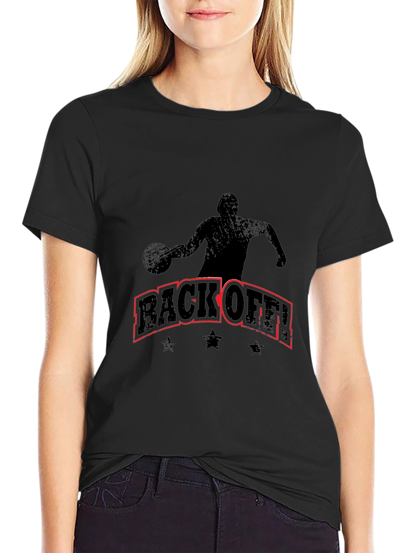 Black T-Shirt - Basketball Design