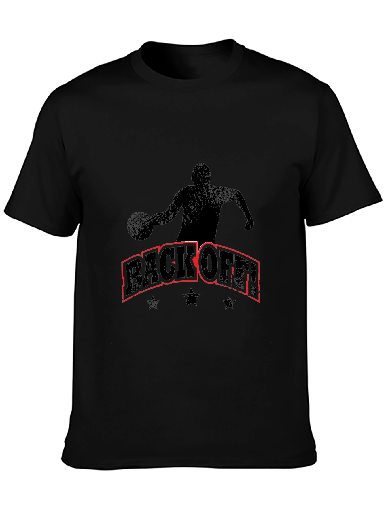 Black T-Shirt - Basketball Design