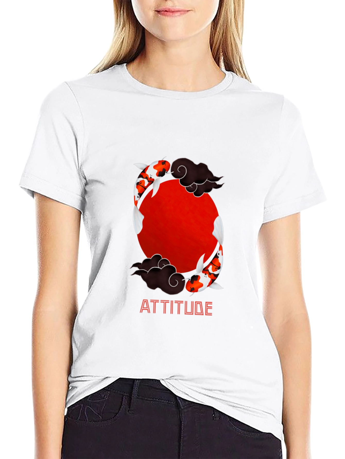 Koi Fish Attitude Graphic T-Shirt