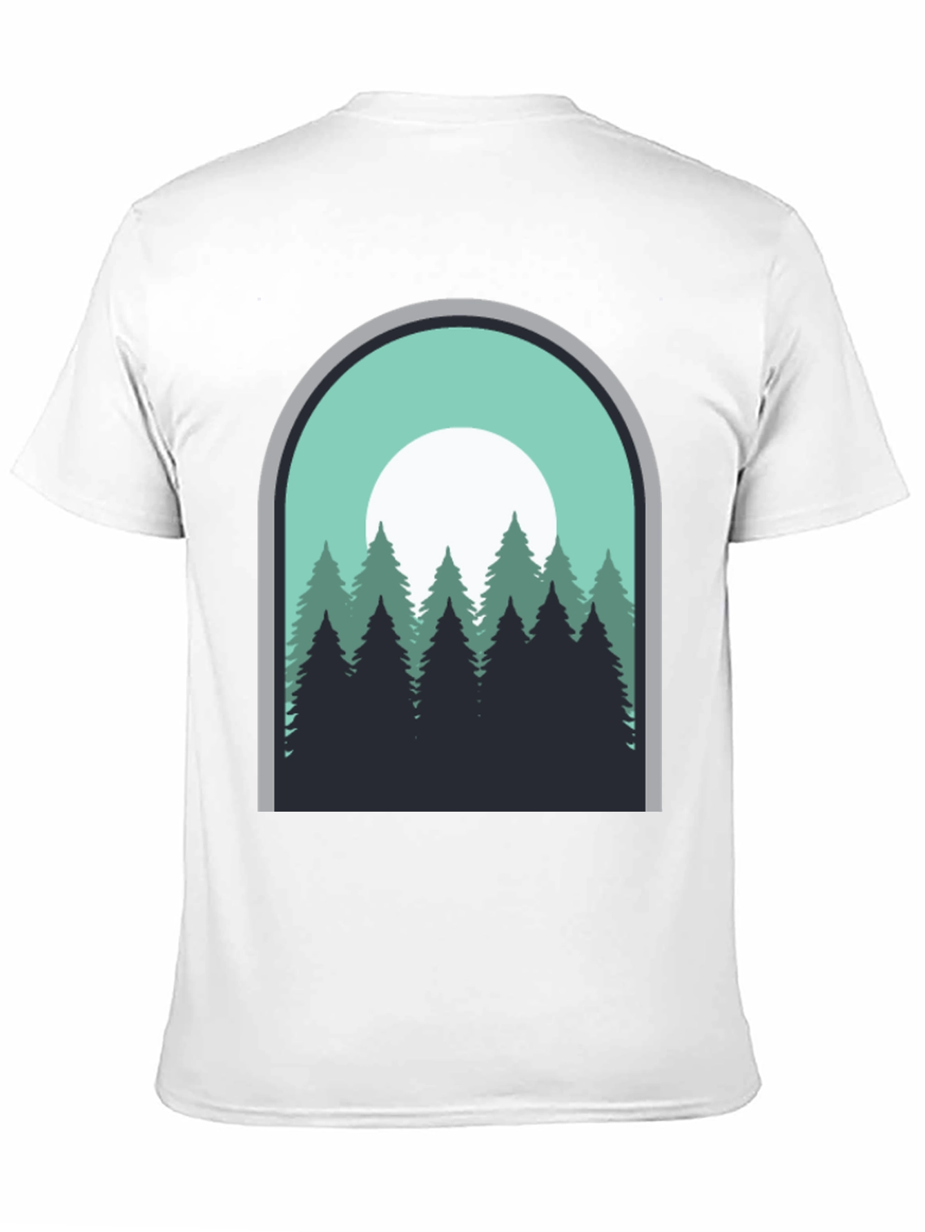 Nature Scene Graphic Tee - Mens Black T-Shirt