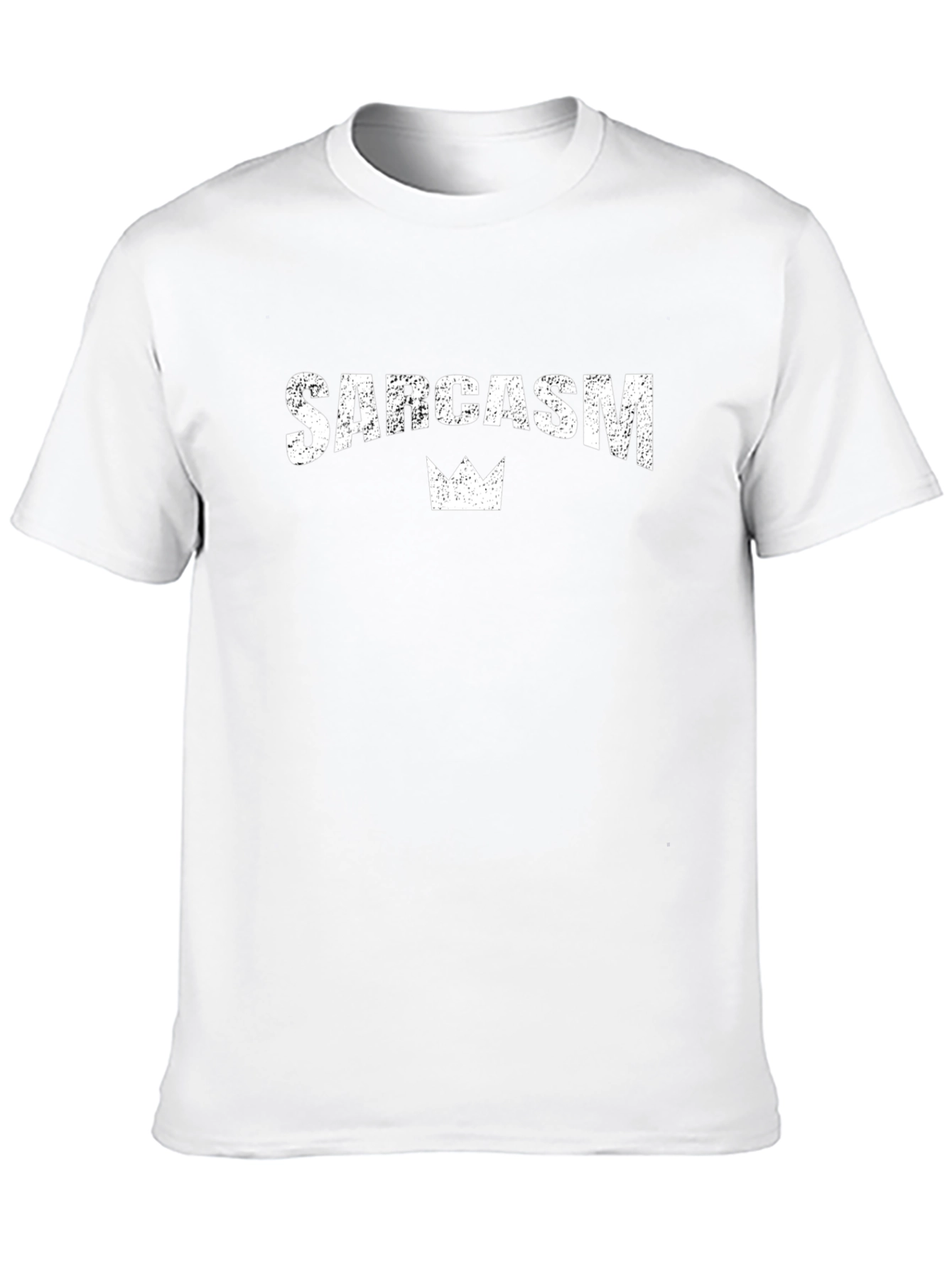 Sarcasm Crown Graphic Tee - Black Casual T-Shirt