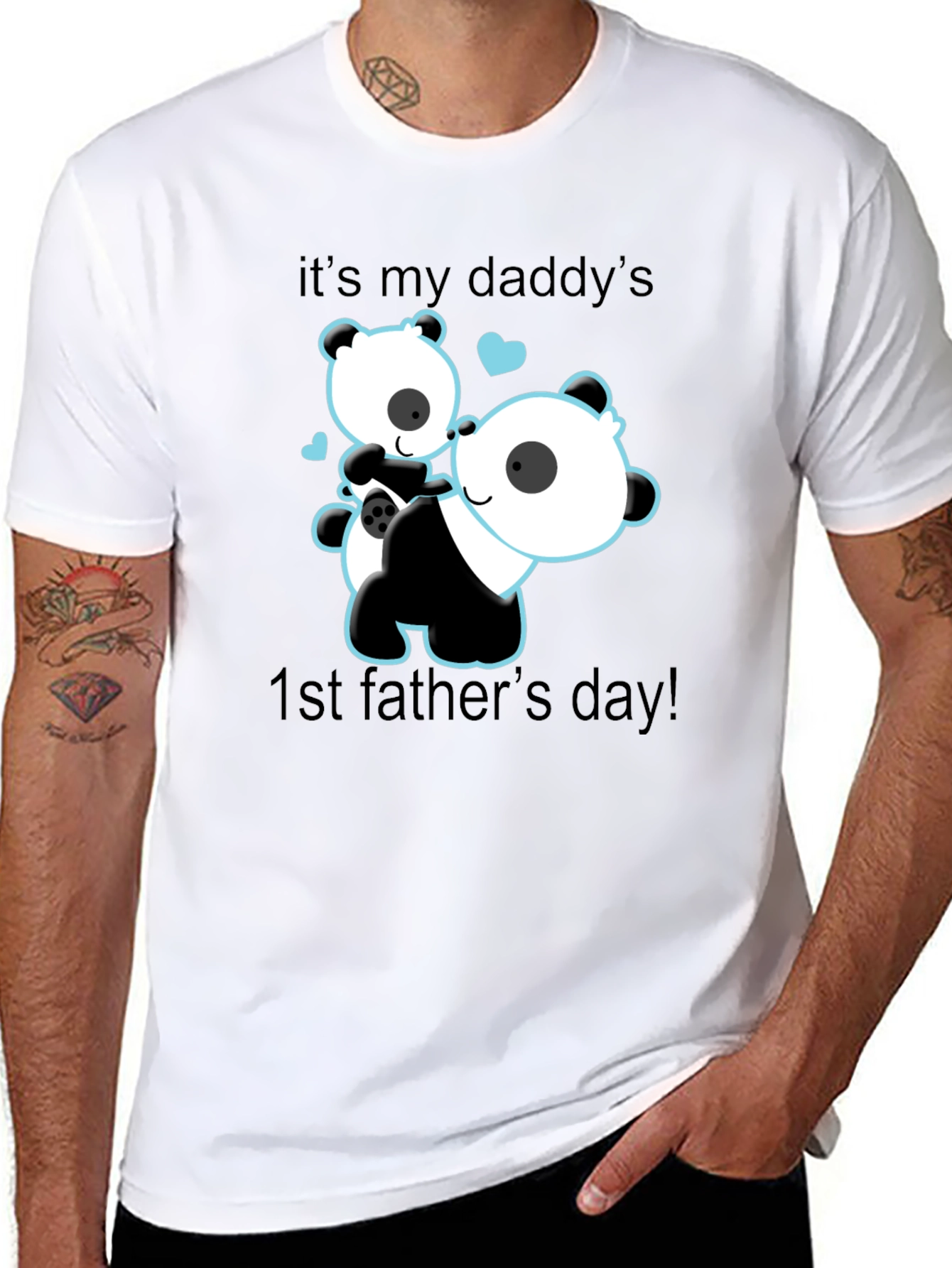 Daddys 1st Fathers Day Panda Bear T-Shirt