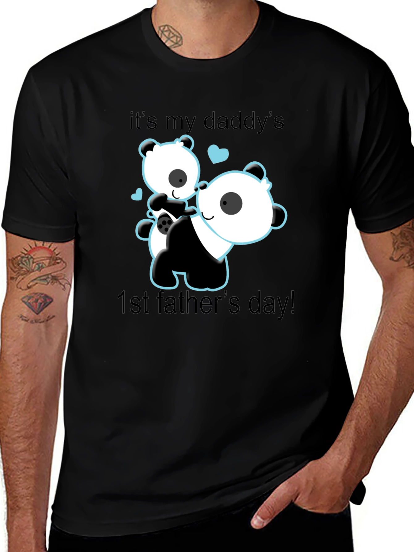 Daddys 1st Fathers Day Panda Bear T-Shirt