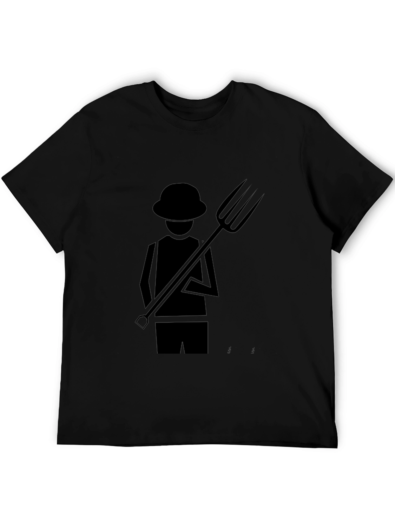 Farmer Graphic T-Shirt - Black Cotton Tee