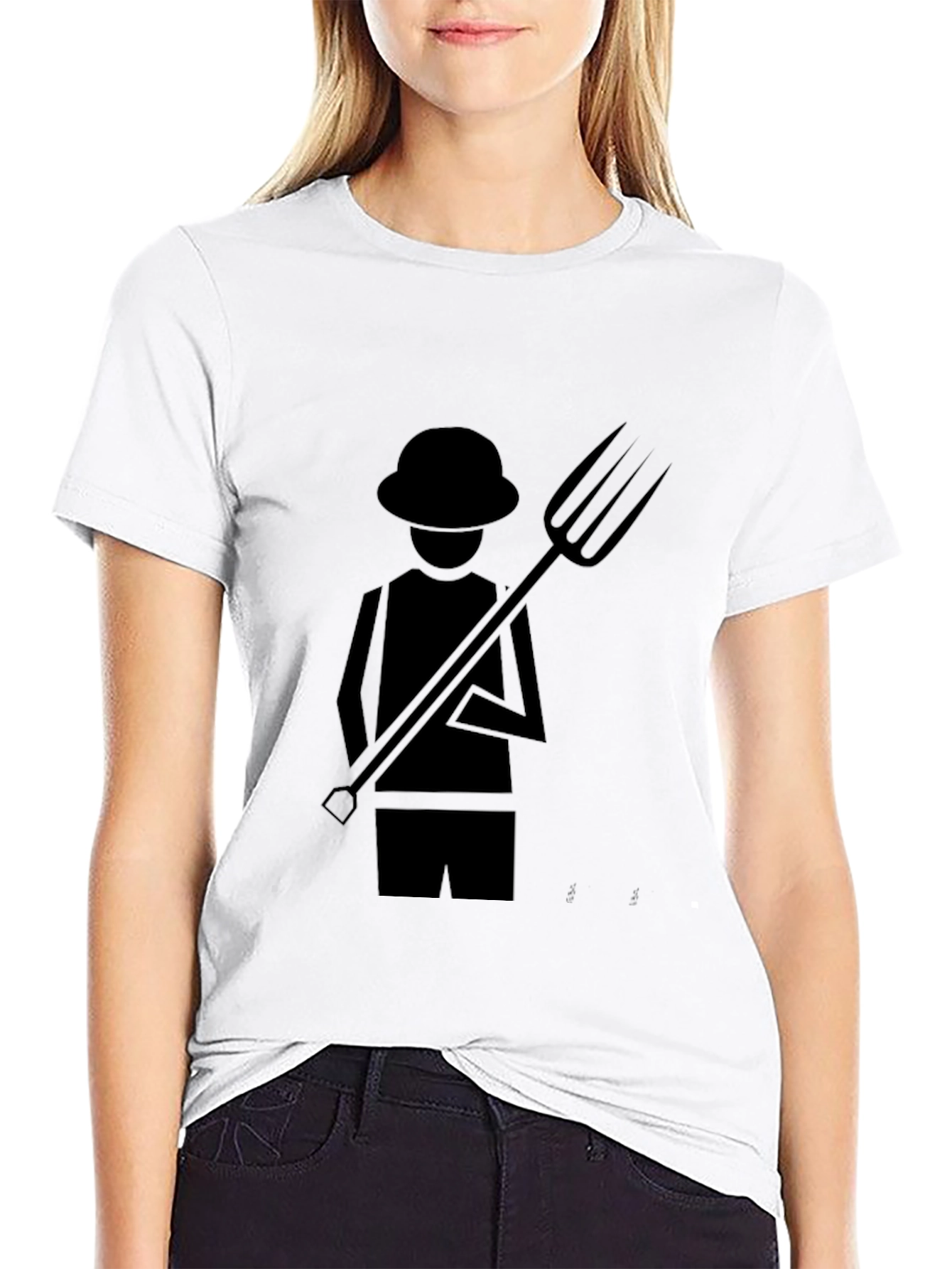 Farmer Graphic T-Shirt - Black Cotton Tee