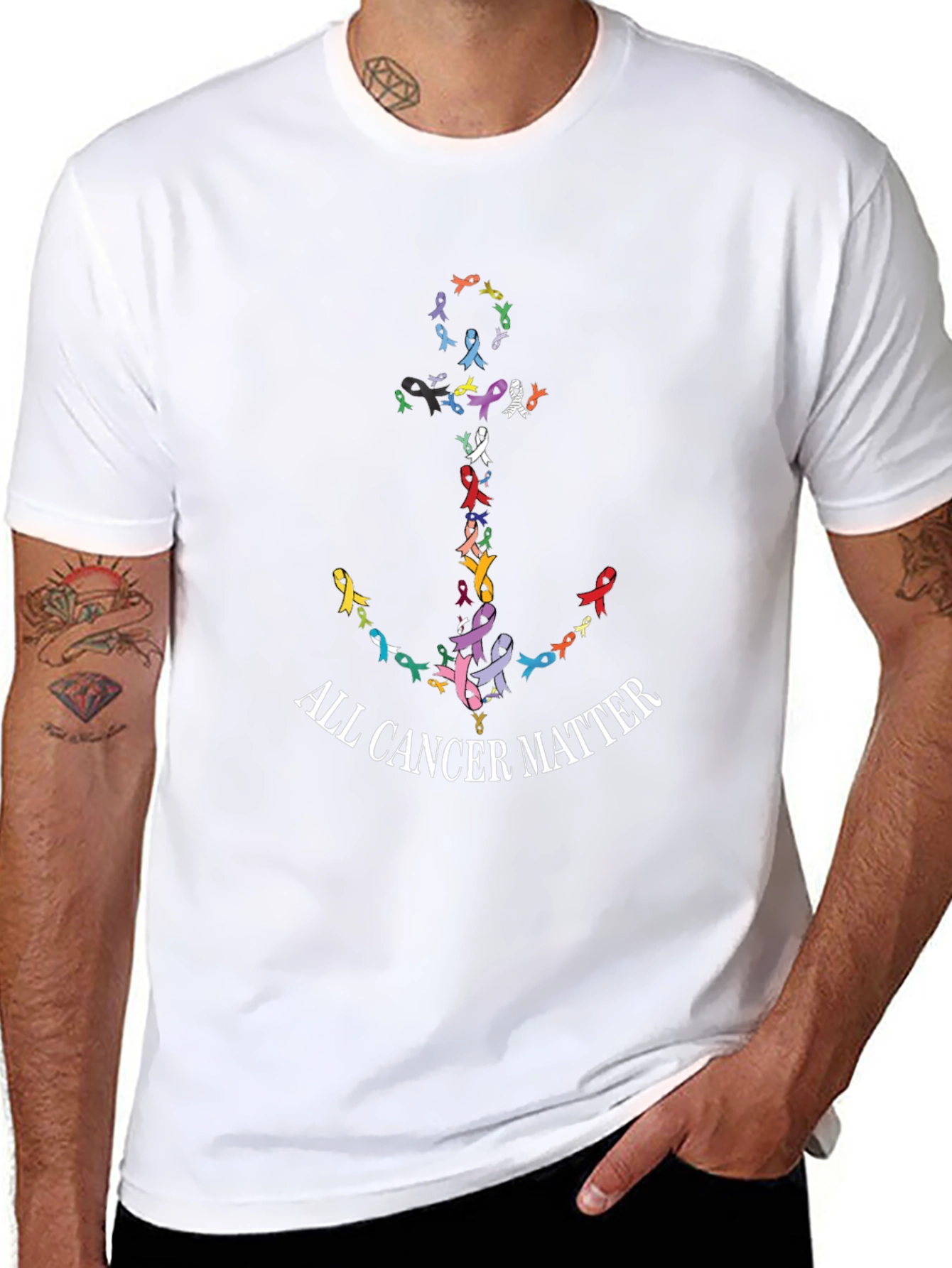 All Cancer Matter Anchor Graphic Tee