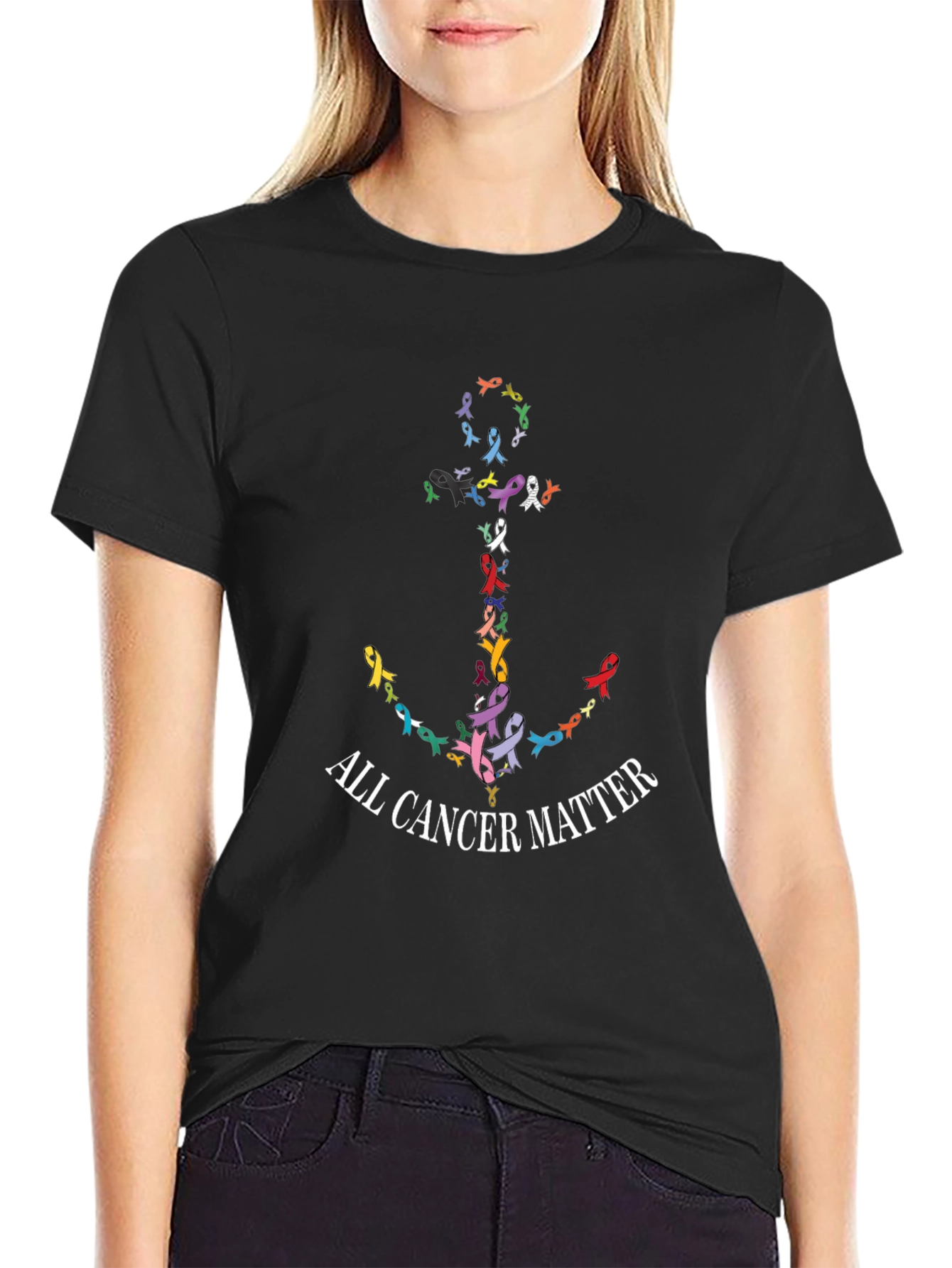 All Cancer Matter Anchor Graphic Tee