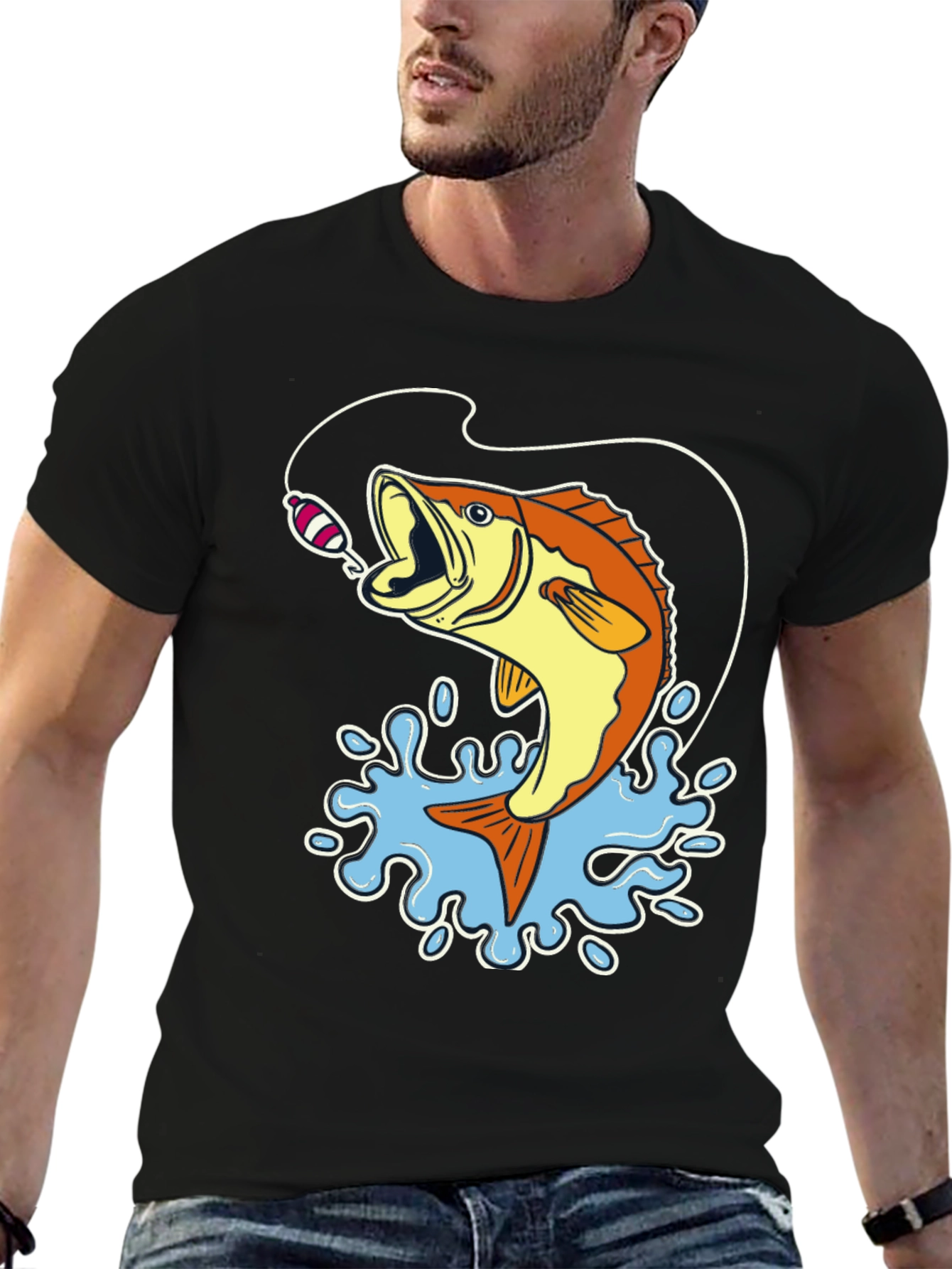 Bass Fishing Graphic T-Shirt