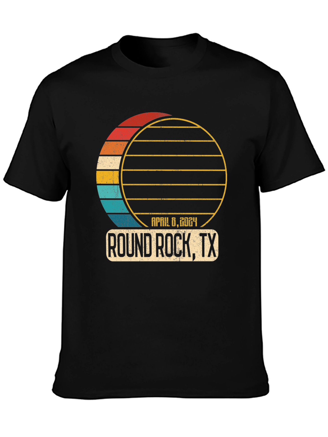 Round Rock TX April 8 2024 Solar Eclipse T-Shirt