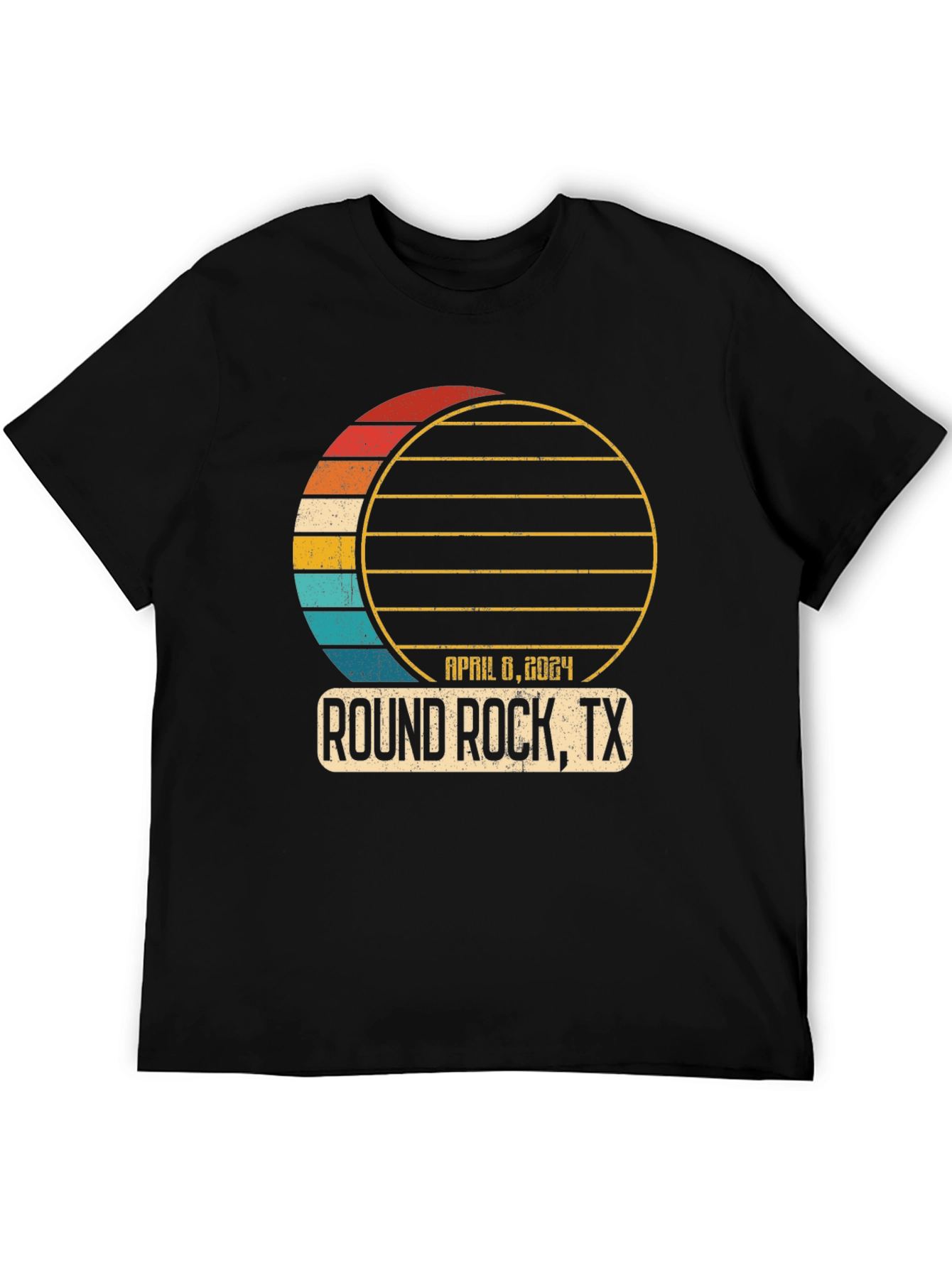 Round Rock TX April 8 2024 Solar Eclipse T-Shirt
