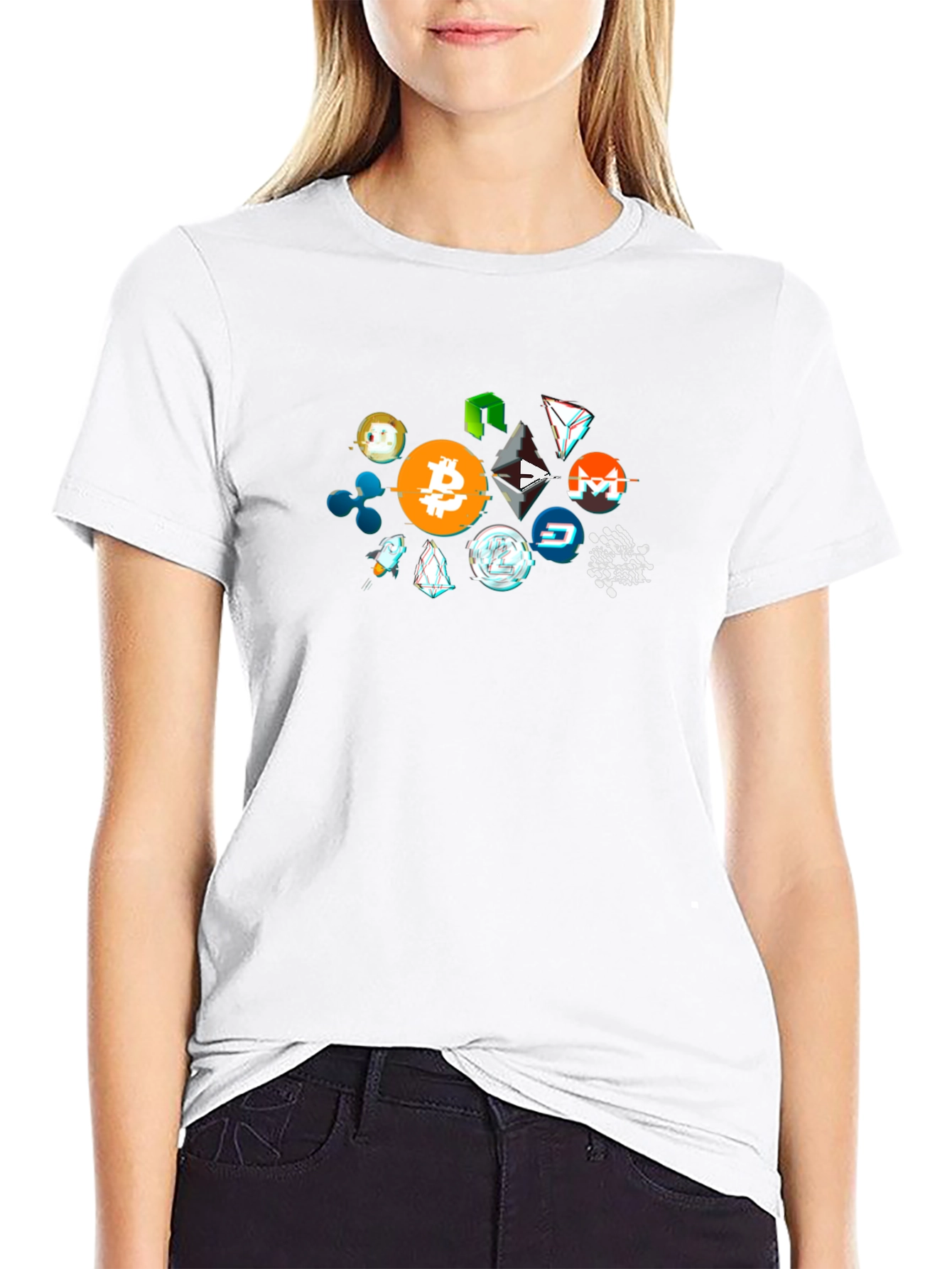 Crypto Glitch Black T-Shirt