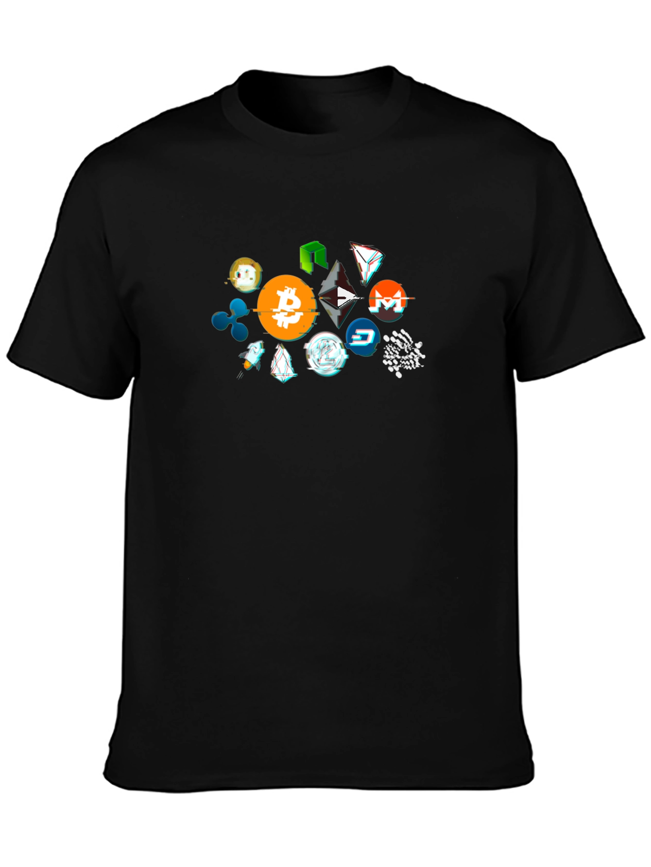 Crypto Glitch Black T-Shirt