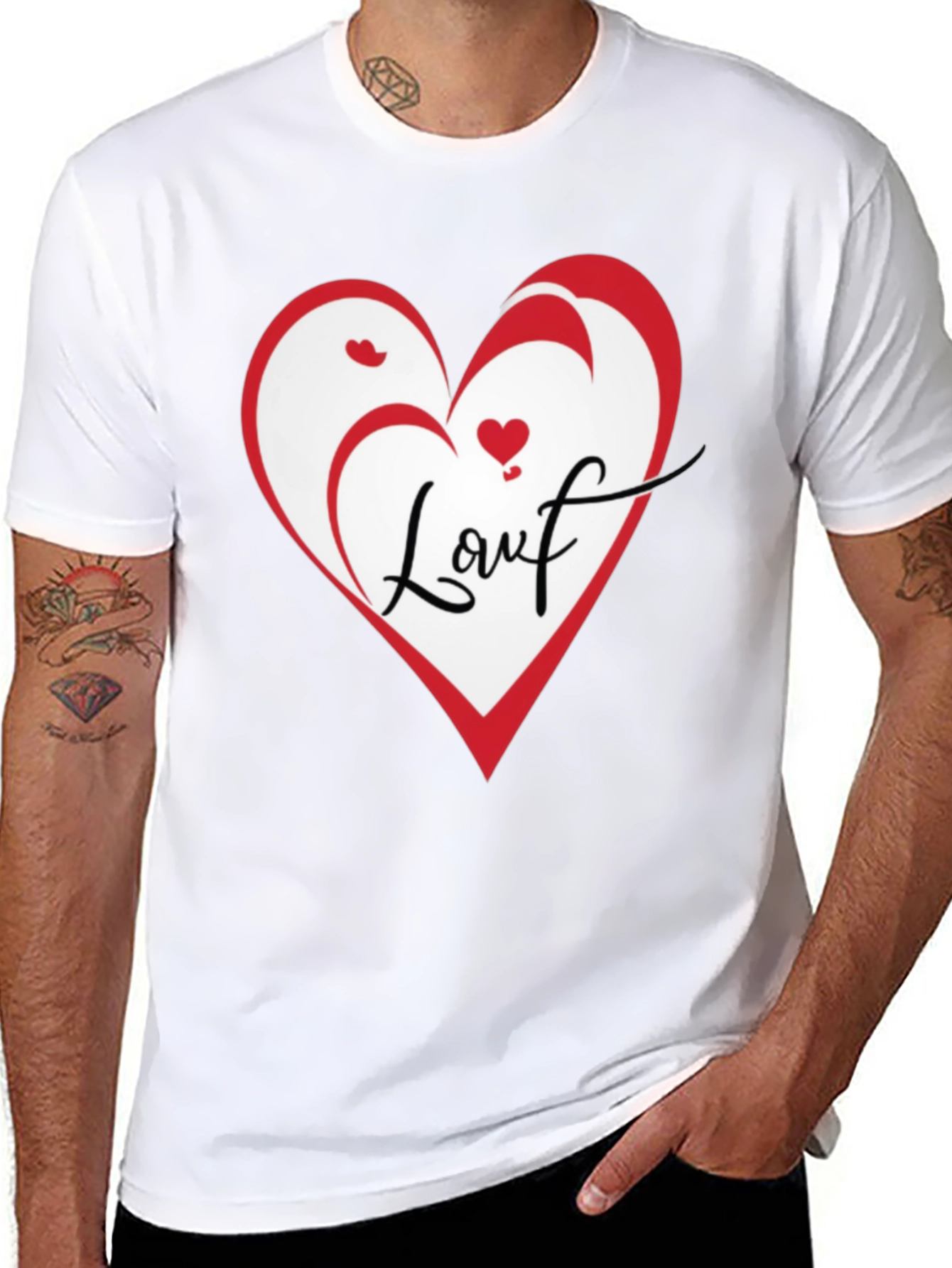 Love Heart Graphic T-Shirt - Stylish Casual Tee