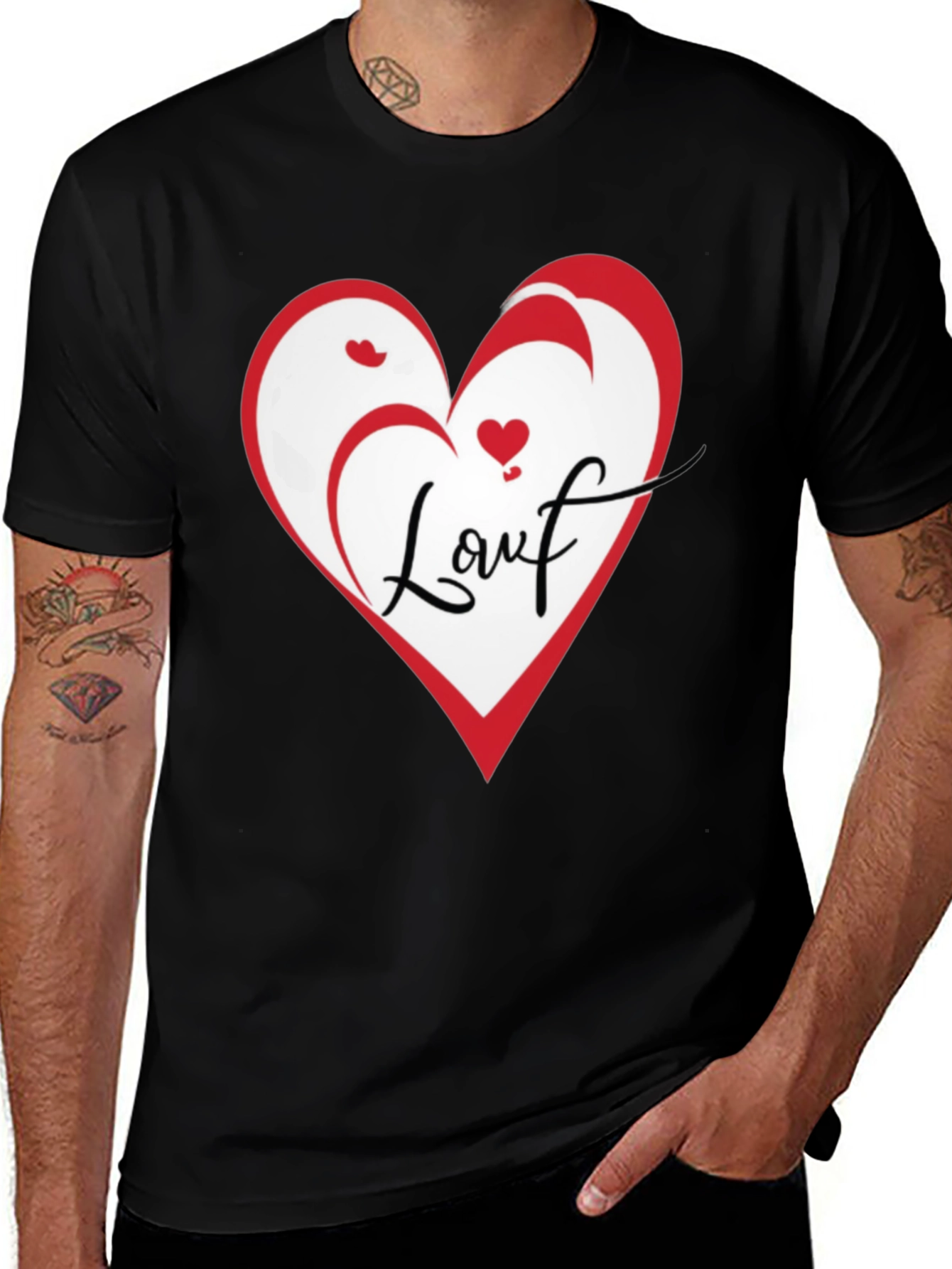 Love Heart Graphic T-Shirt - Stylish Casual Tee