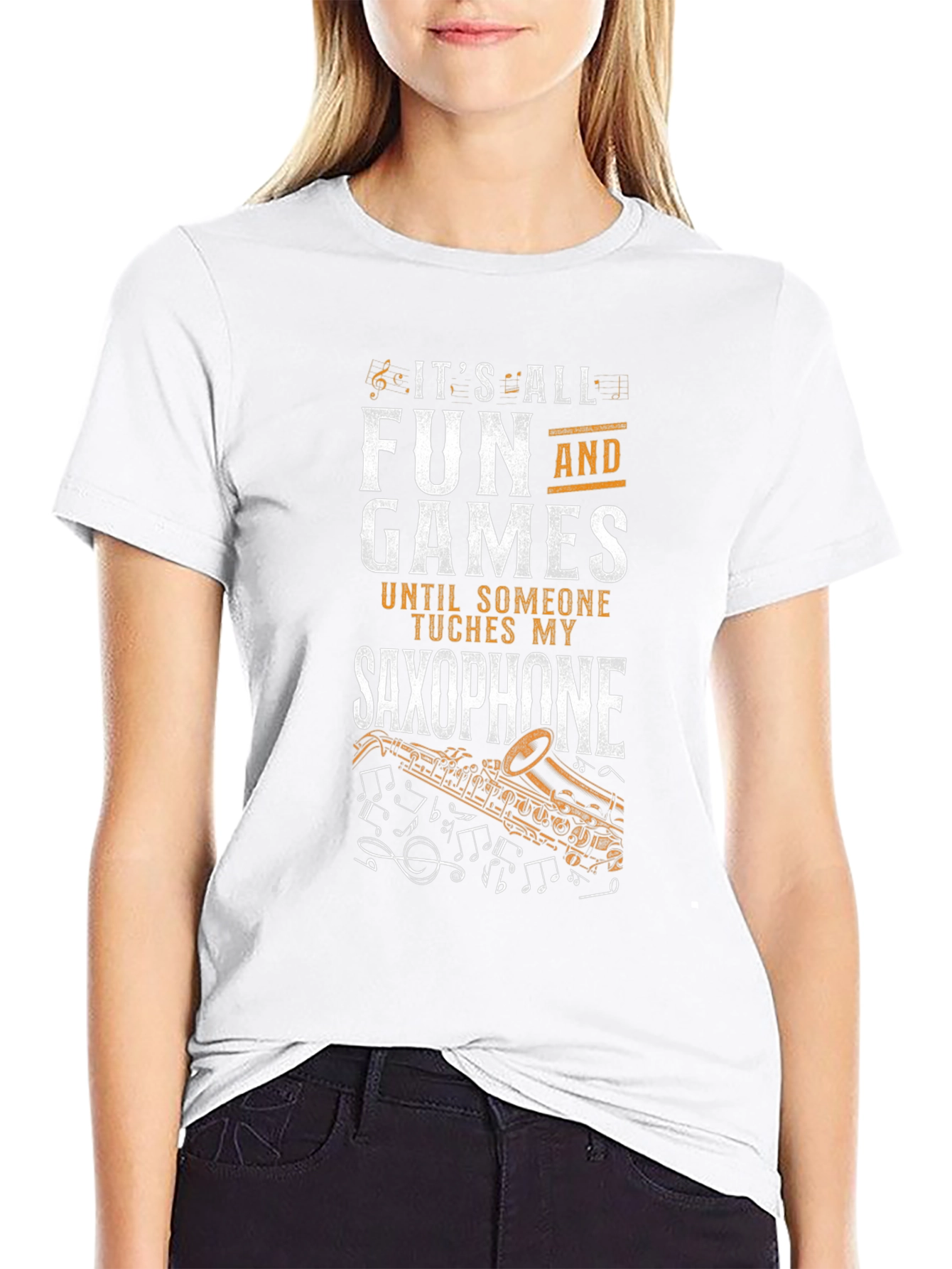 Fun and Games Saxophone Graphic Tee