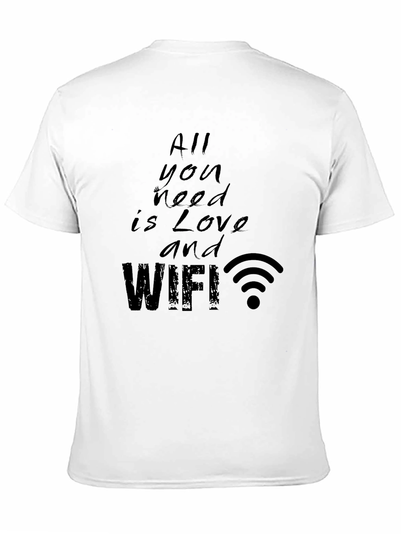 Love and WiFi Black T-Shirt