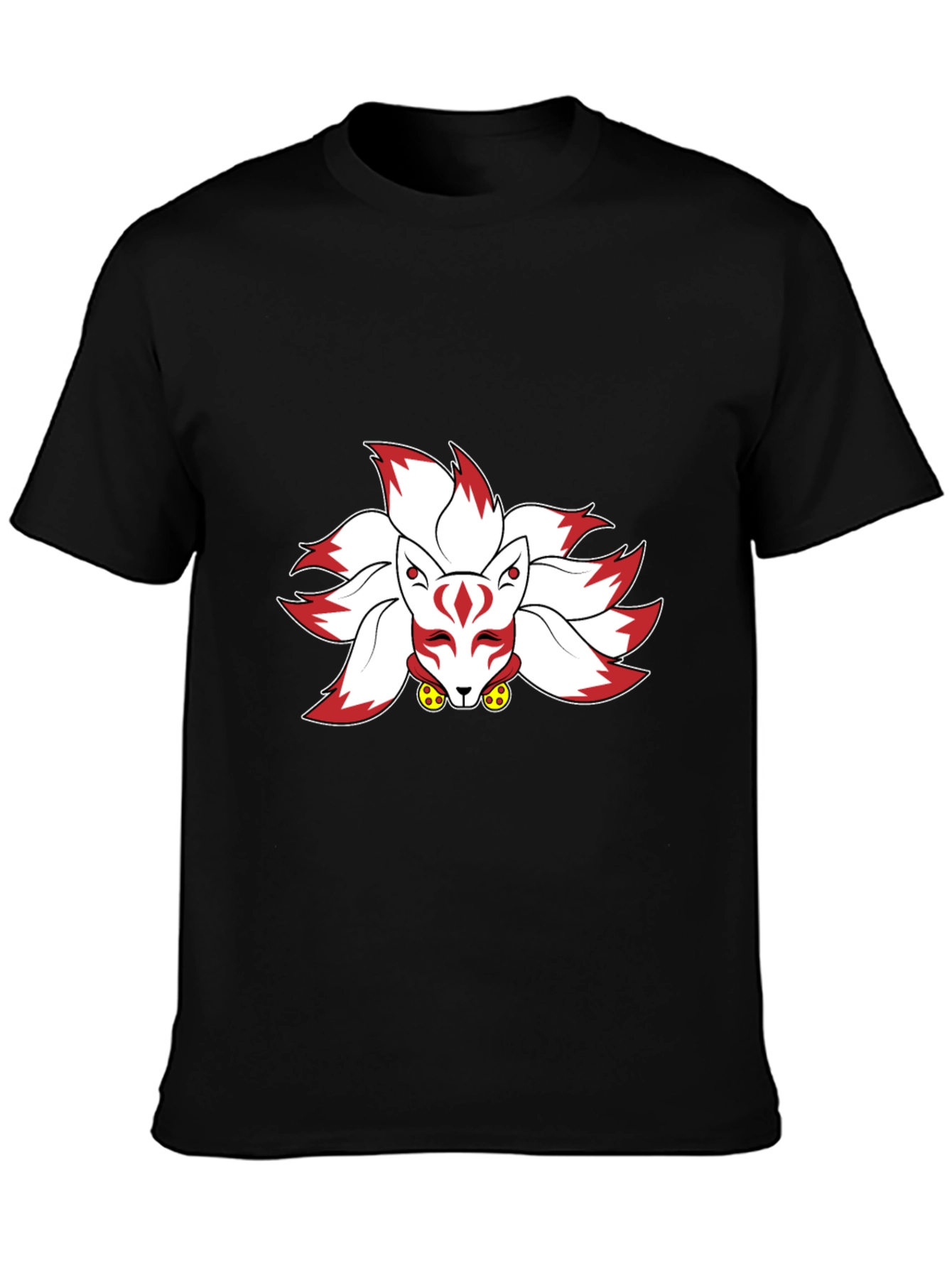 Nine-Tailed Fox Graphic Tee - Black