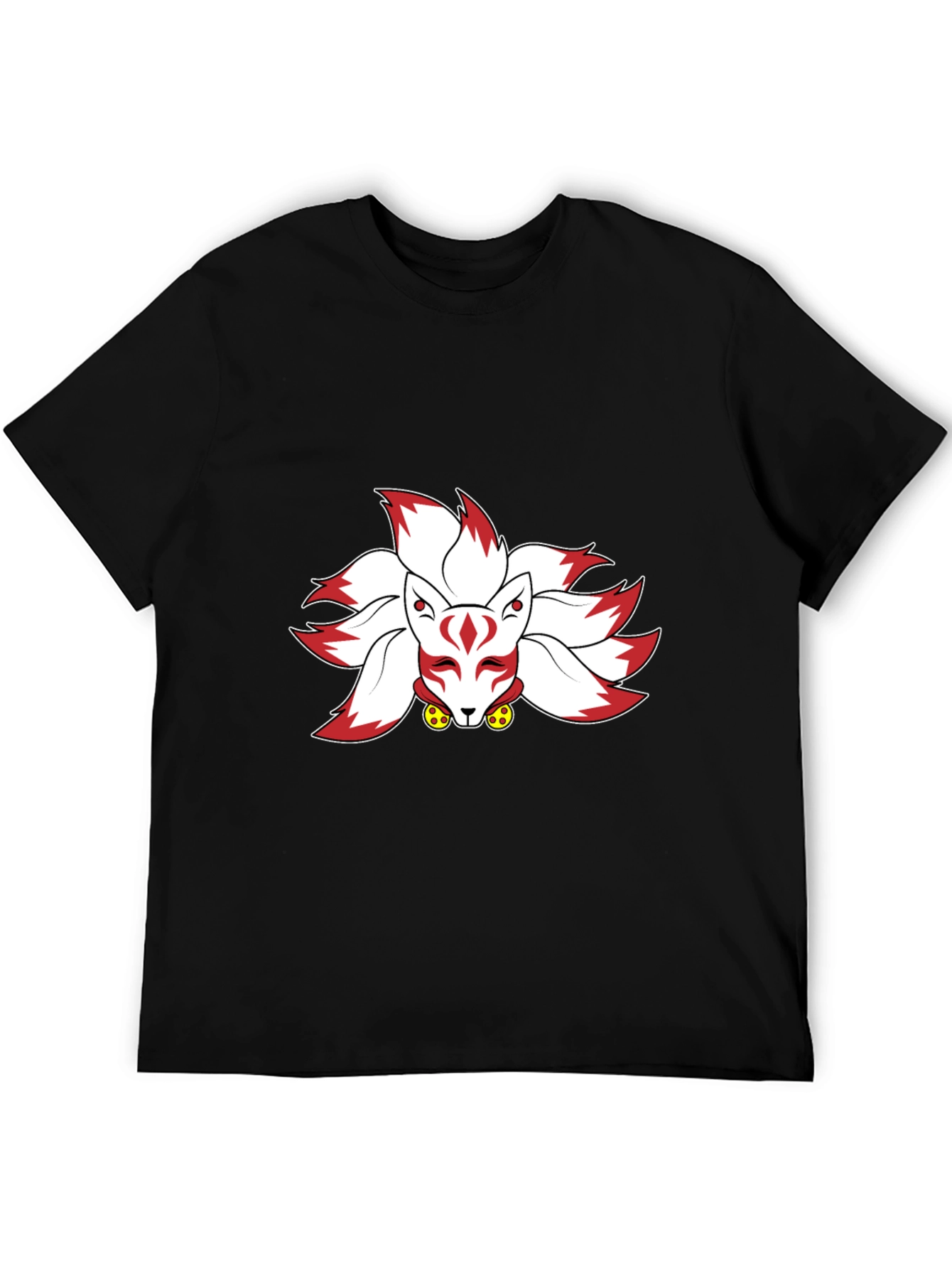 Nine-Tailed Fox Graphic Tee - Black