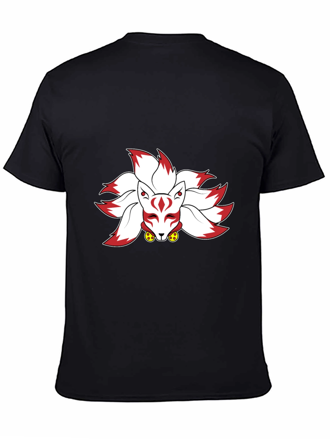 Nine-Tailed Fox Graphic Tee - Black