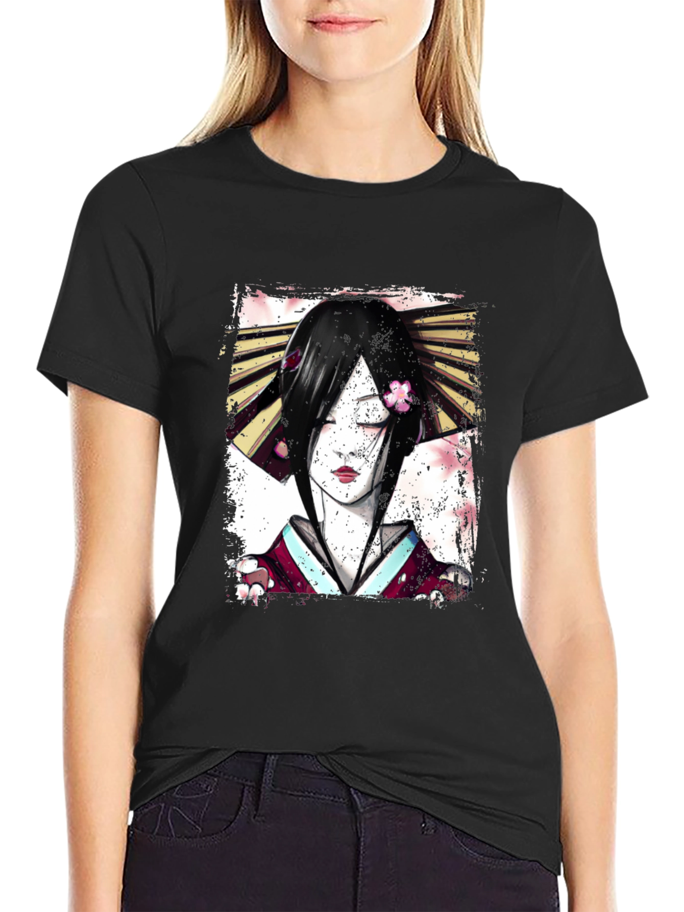 Geisha Graphic Tee - Japanese Art Shirt