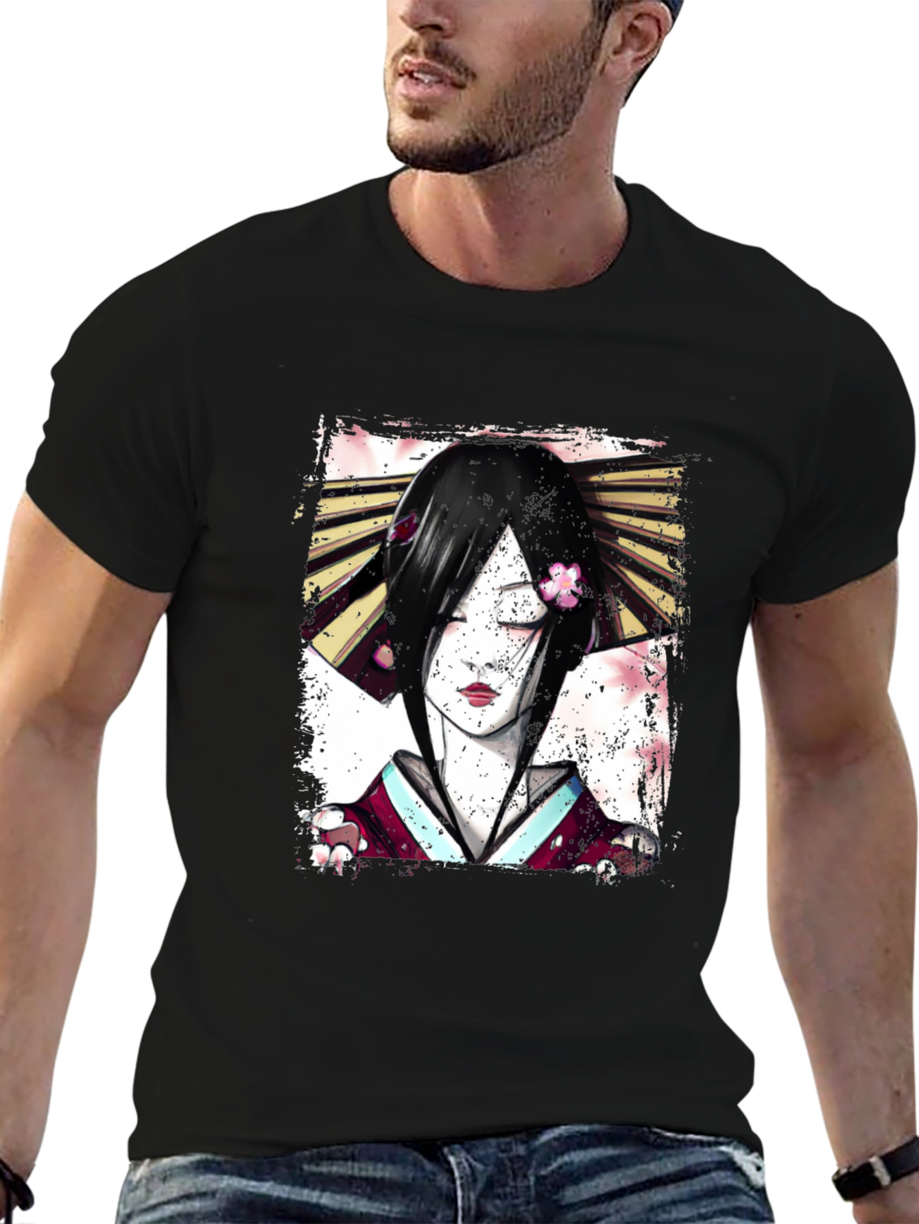 Geisha Graphic Tee - Japanese Art Shirt
