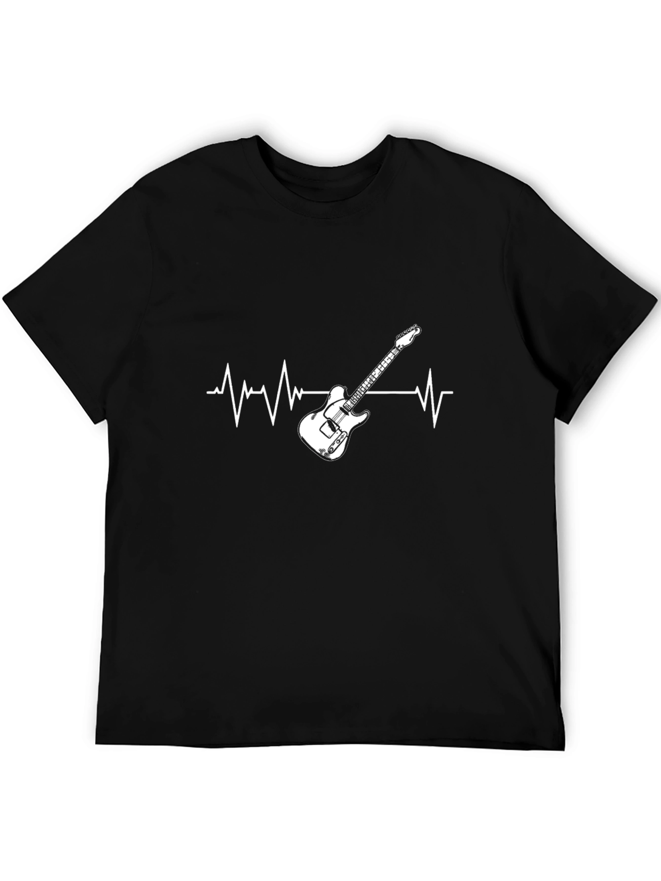 Guitar Heartbeat Graphic Tee - Music Lover T-Shirt