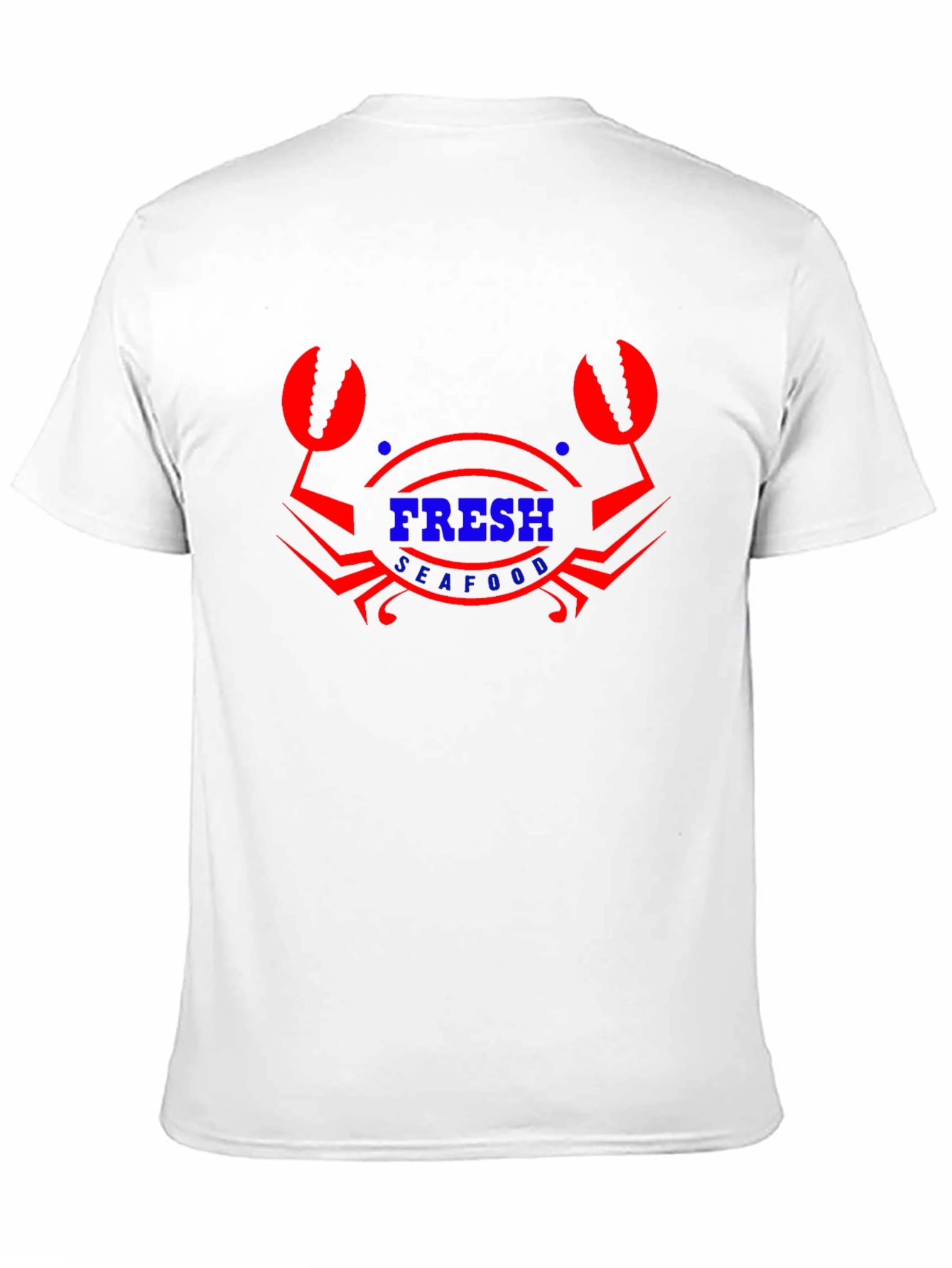 Fresh Seafood Graphic T-Shirt - Black Cotton Blend