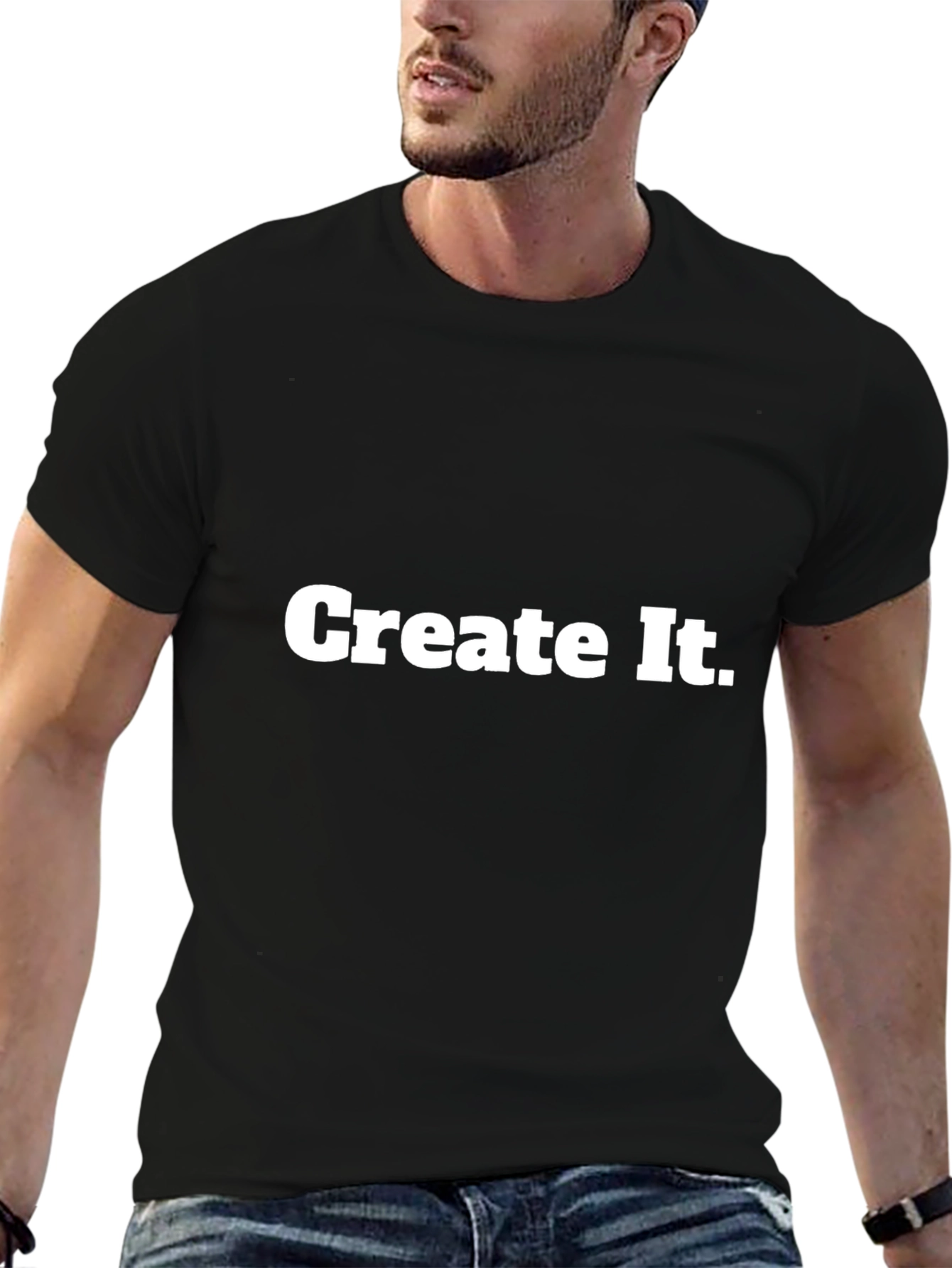 Create It! Black Cotton Graphic Tee