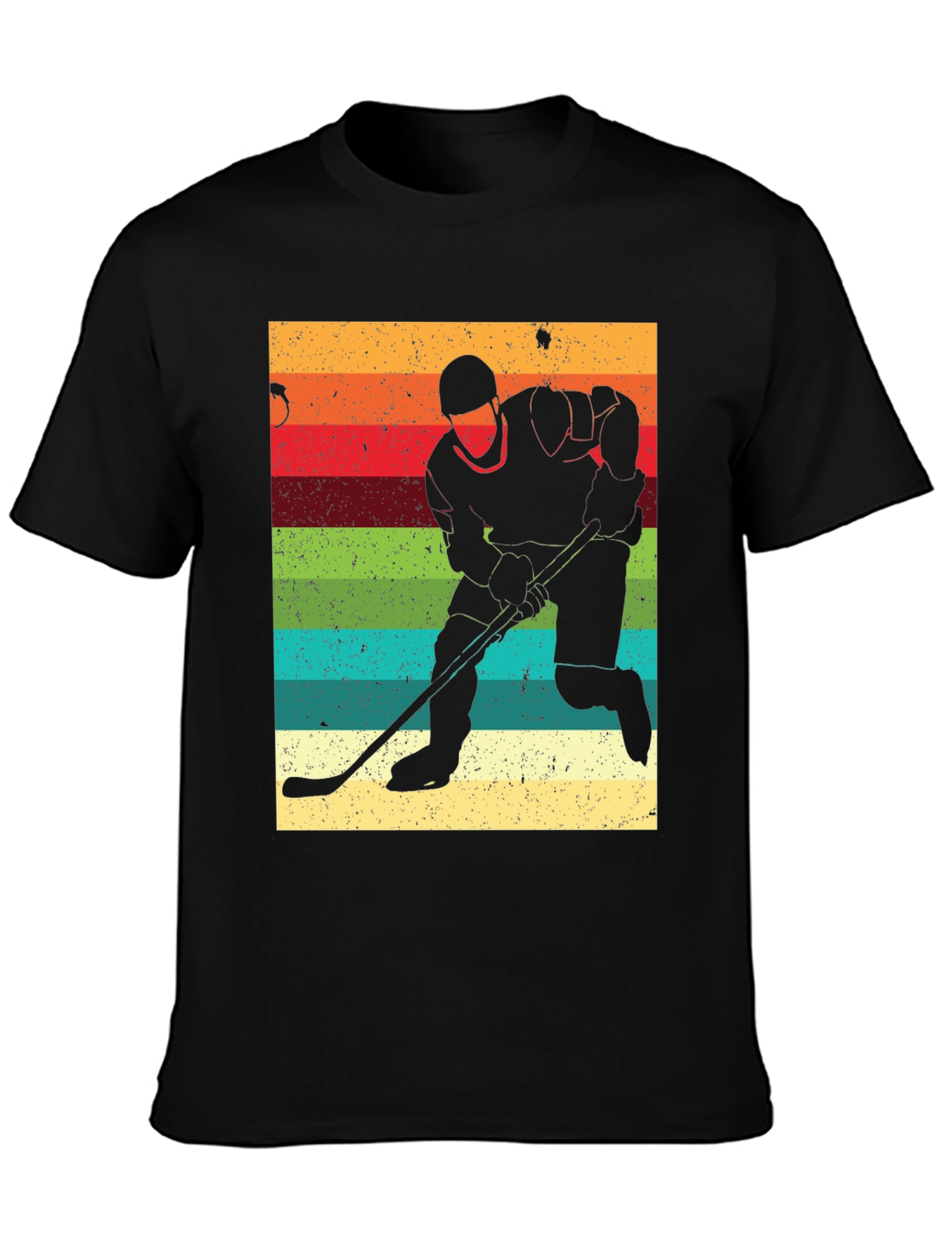 Retro Hockey Player Silhouette T-Shirt