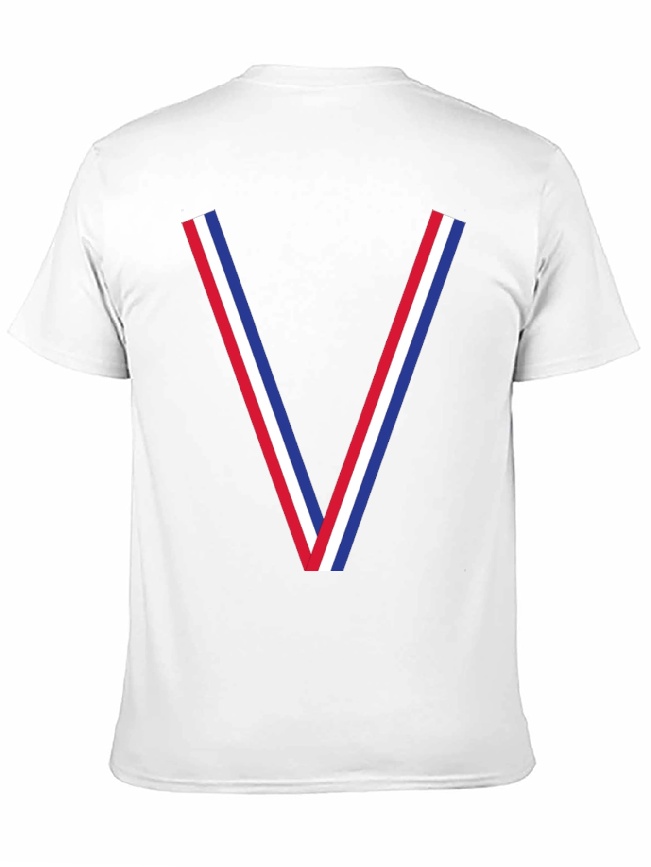 Tricolor V-Neck Graphic Tee