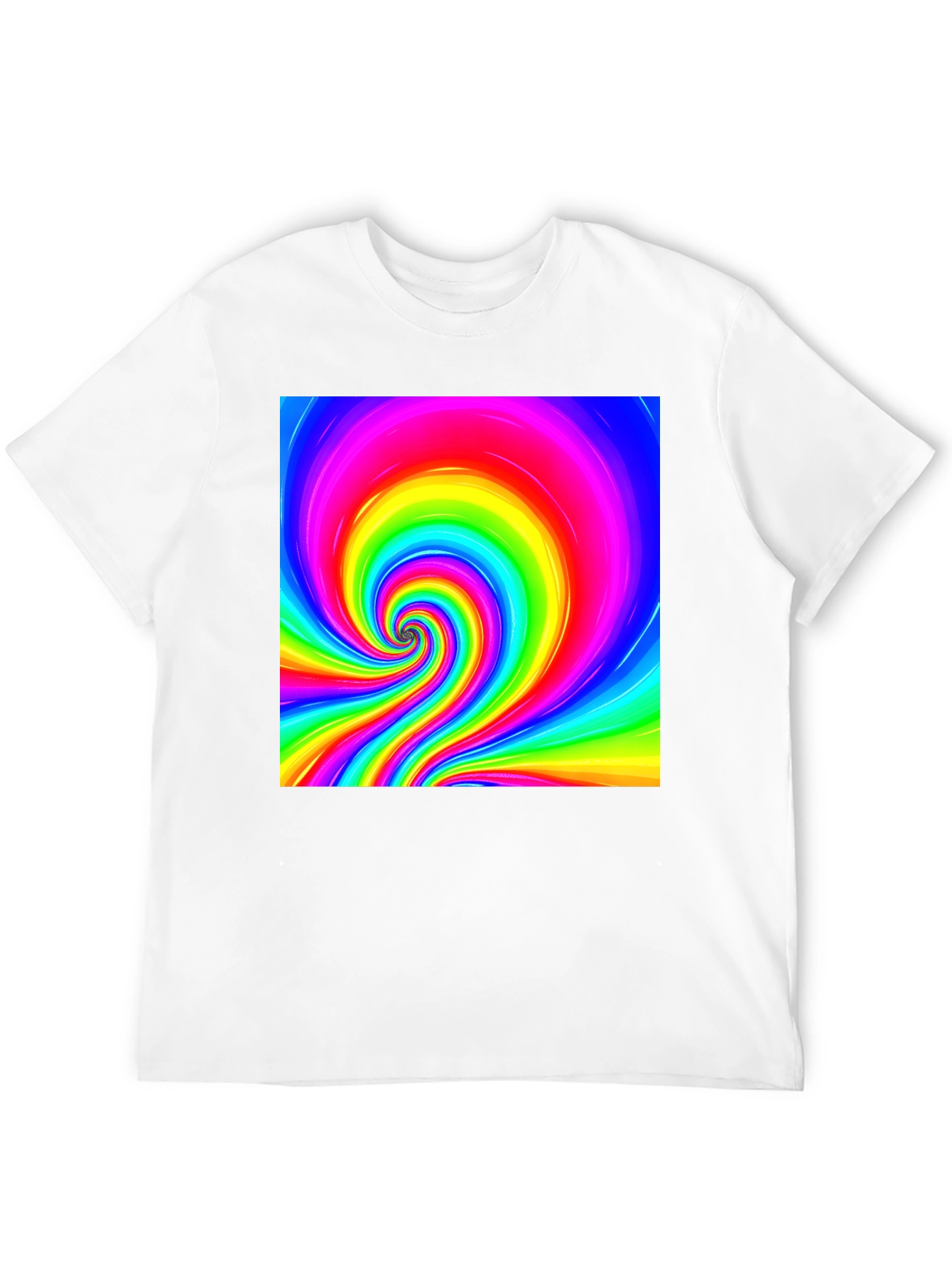 Vibrant Rainbow Spiral Graphic Tee