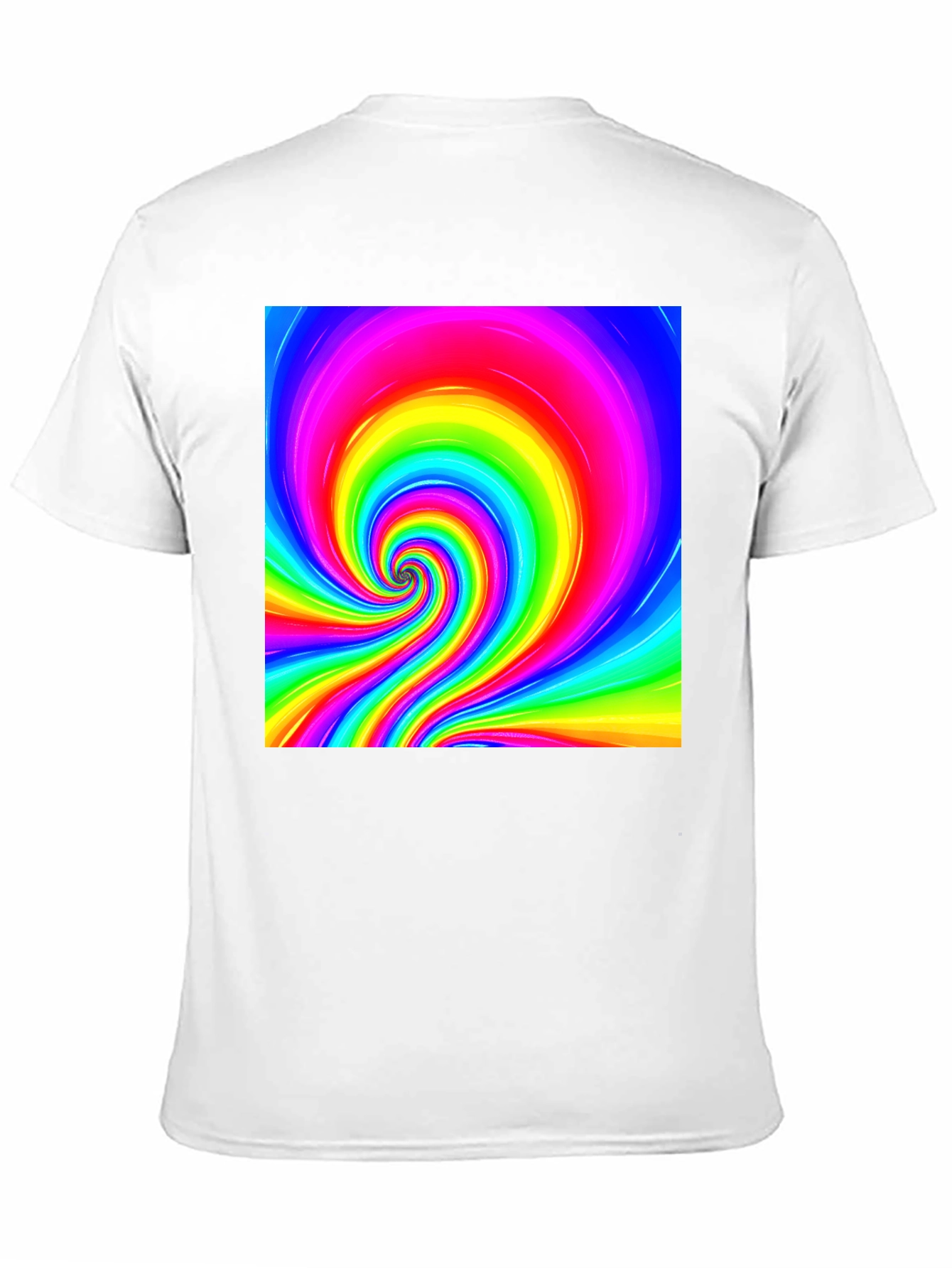 Vibrant Rainbow Spiral Graphic Tee