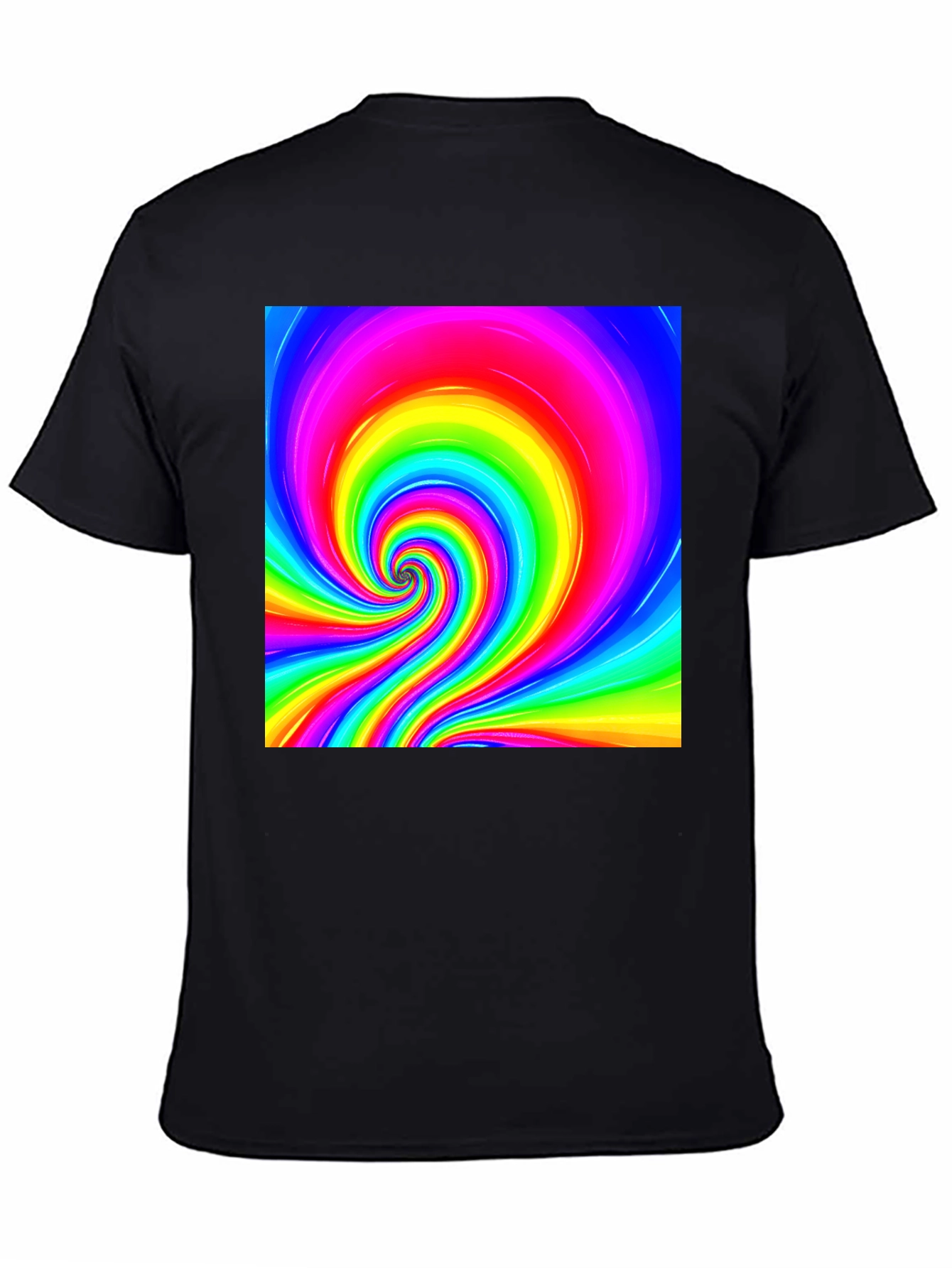 Vibrant Rainbow Spiral Graphic Tee