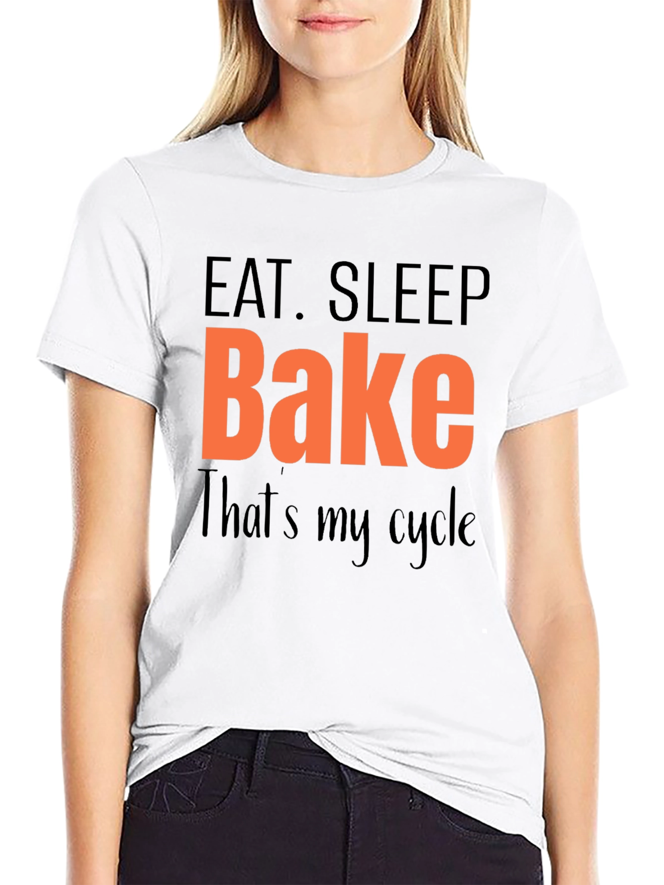 Eat Sleep Bake Cycle Graphic T-Shirt