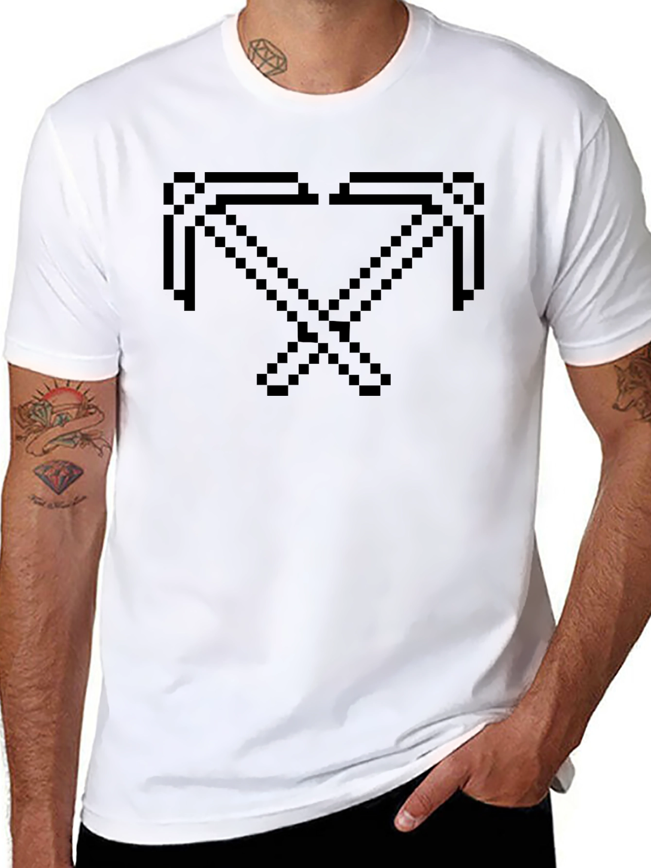 Pixel Pickaxe Tee - Minecraft Inspired