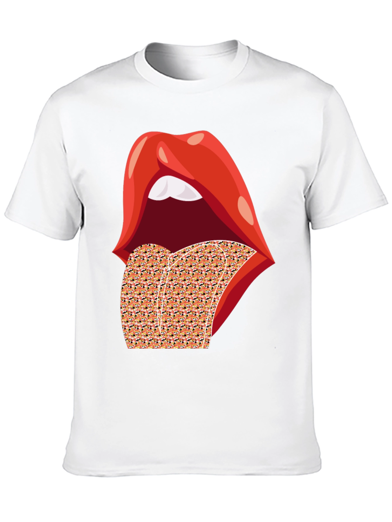 Rolling Lips Graphic Black T-Shirt
