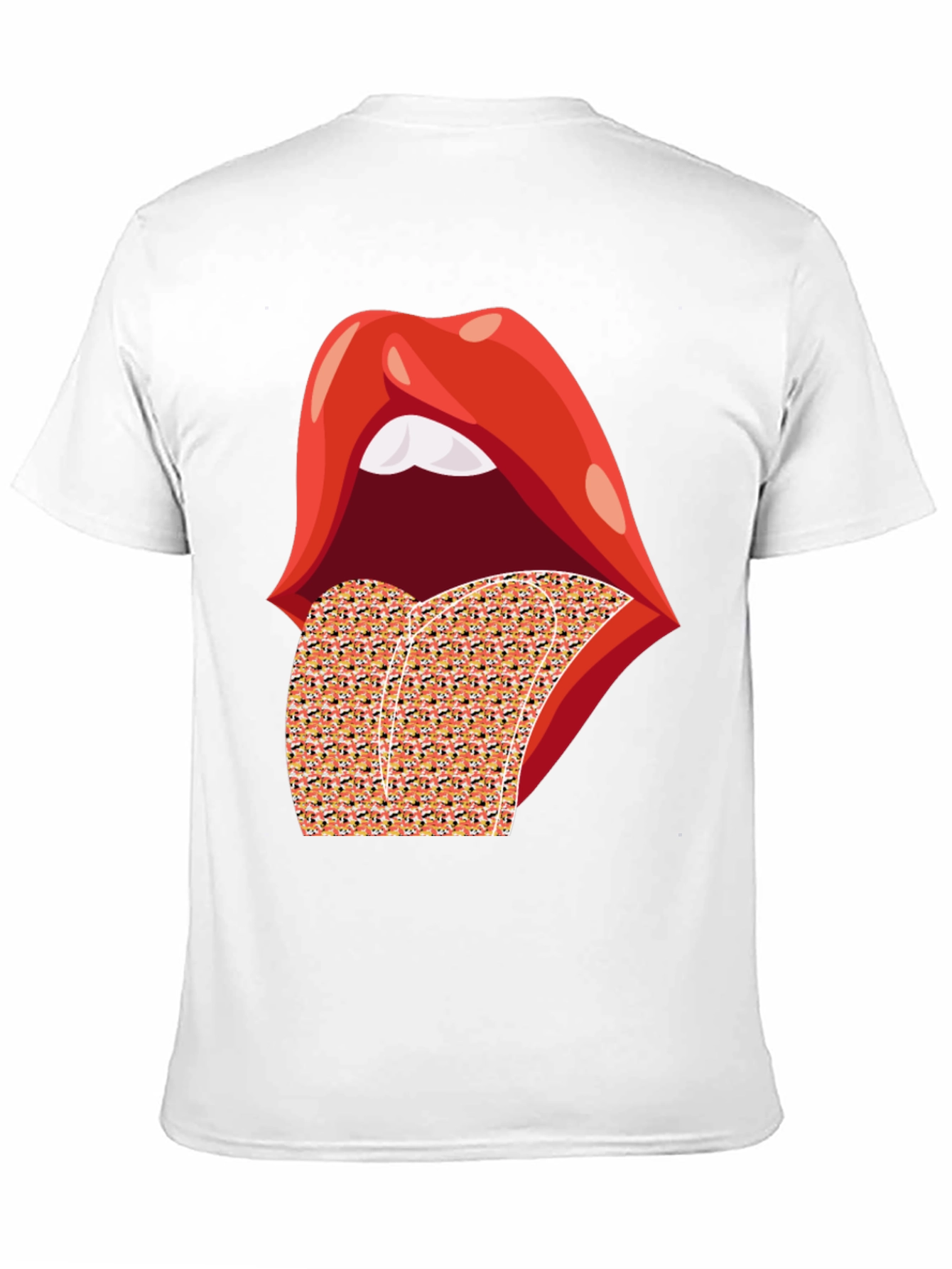 Rolling Lips Graphic Black T-Shirt