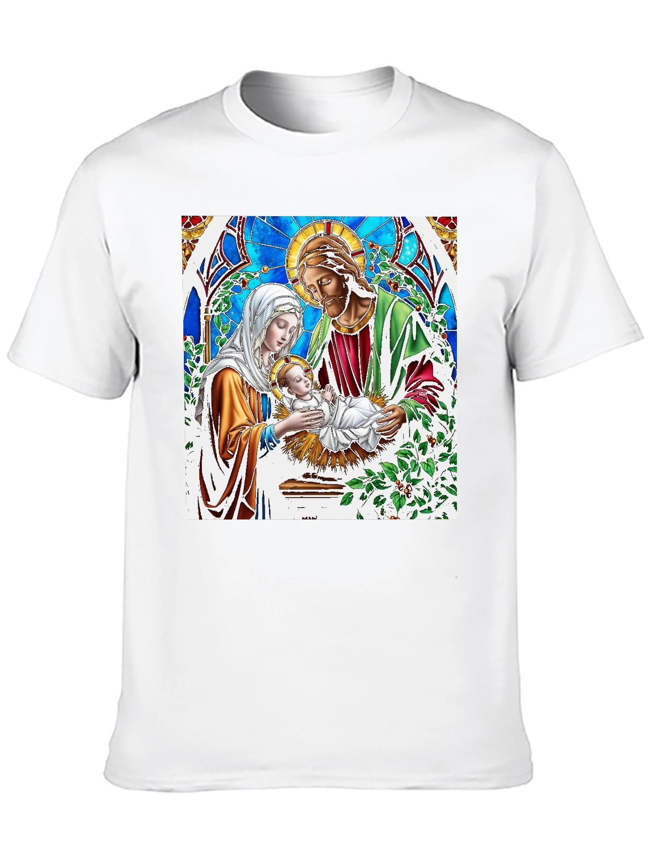 Nativity Scene T-Shirt Jesus Mary & Joseph Graphic Tee
