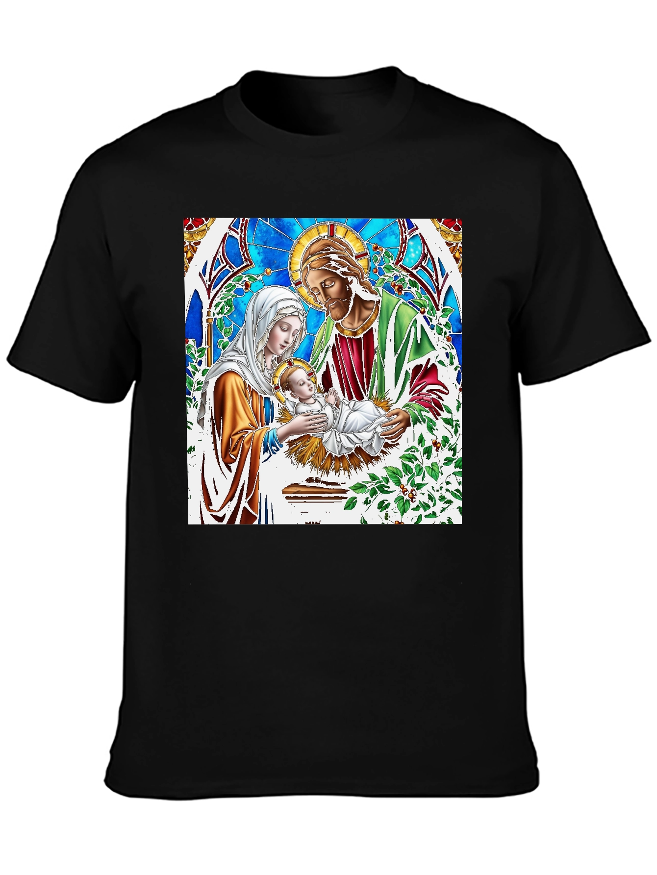 Nativity Scene T-Shirt Jesus Mary & Joseph Graphic Tee