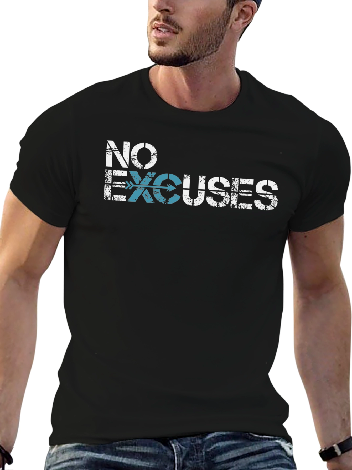 No Excuses Graphic T-Shirt - Motivational Tee