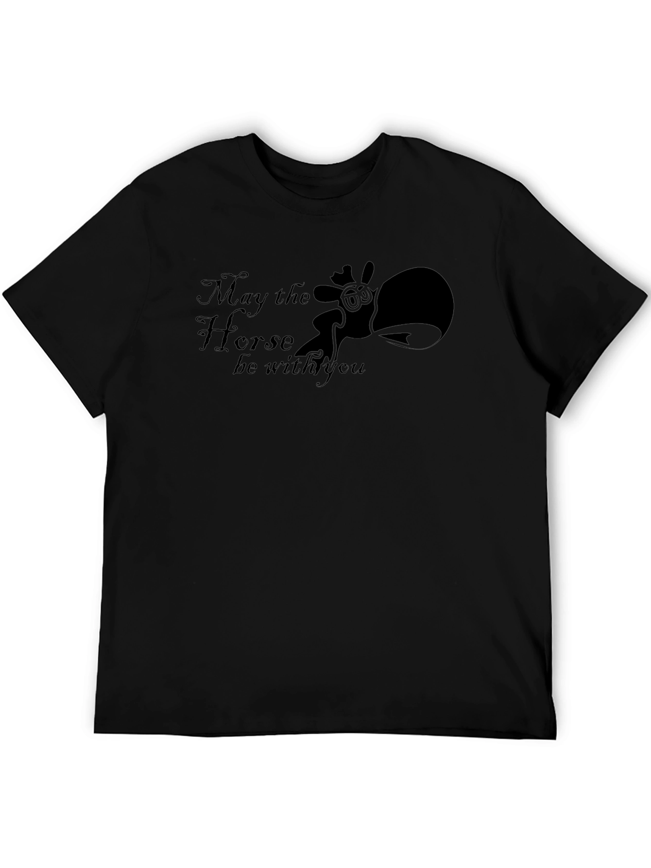 May the Horse Be With You Black T-Shirt