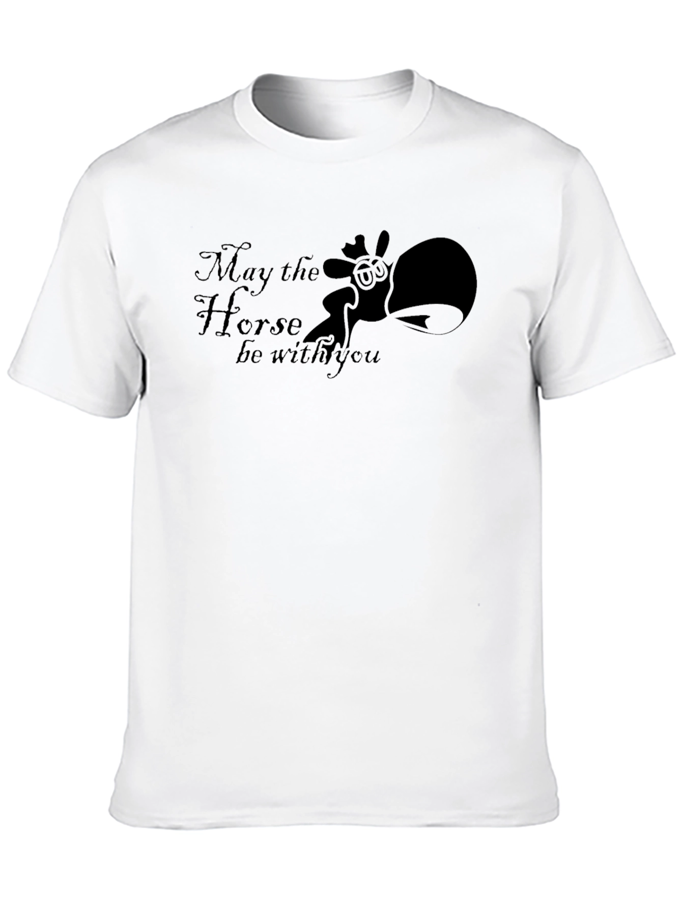 May the Horse Be With You Black T-Shirt