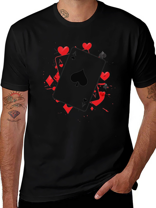 Ace of Spades Graphic T-Shirt - Black Casual Tee