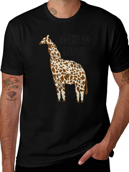 American Giraffe Graphic Tee - Unique Design