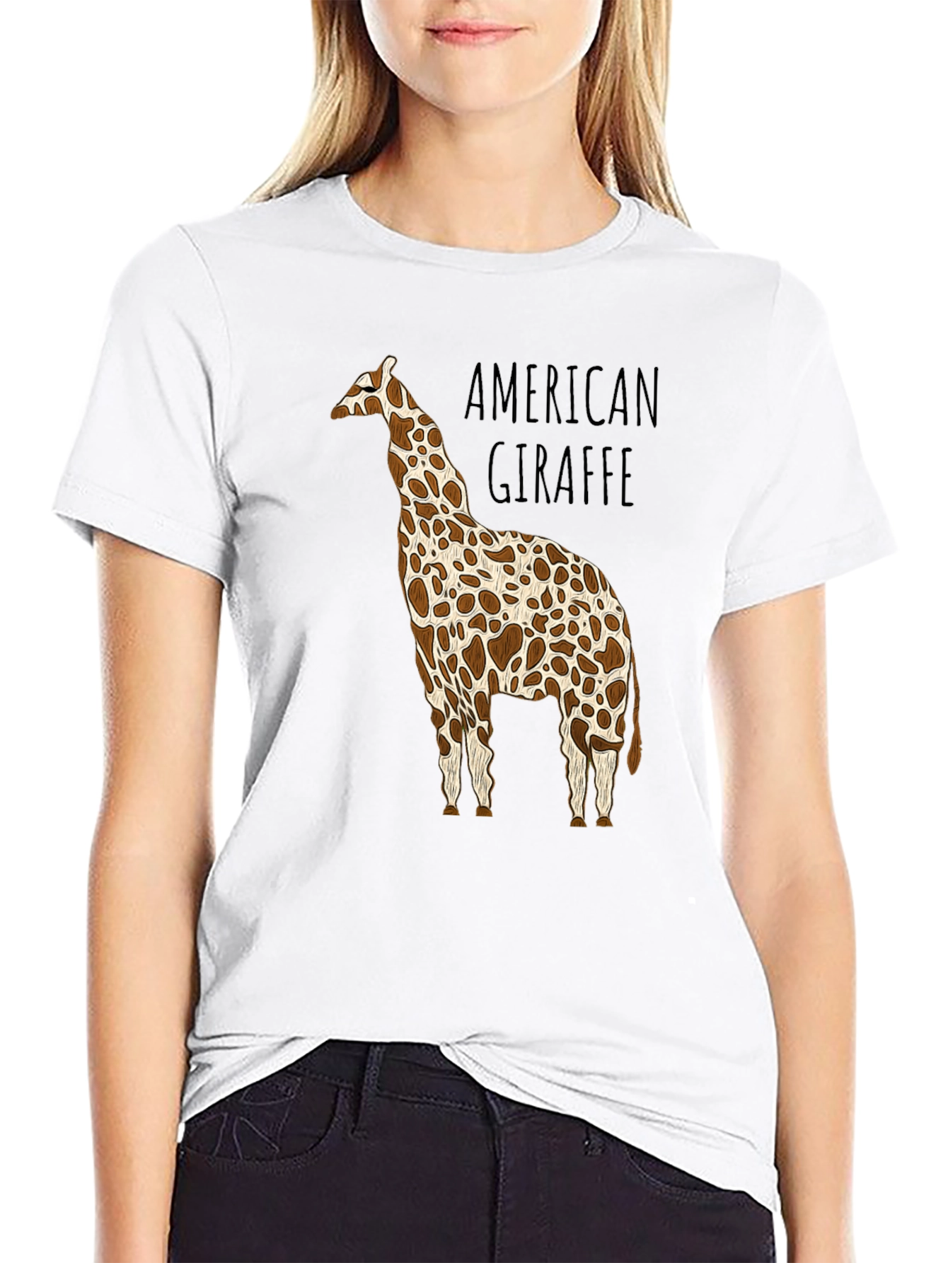 American Giraffe Graphic Tee - Unique Design