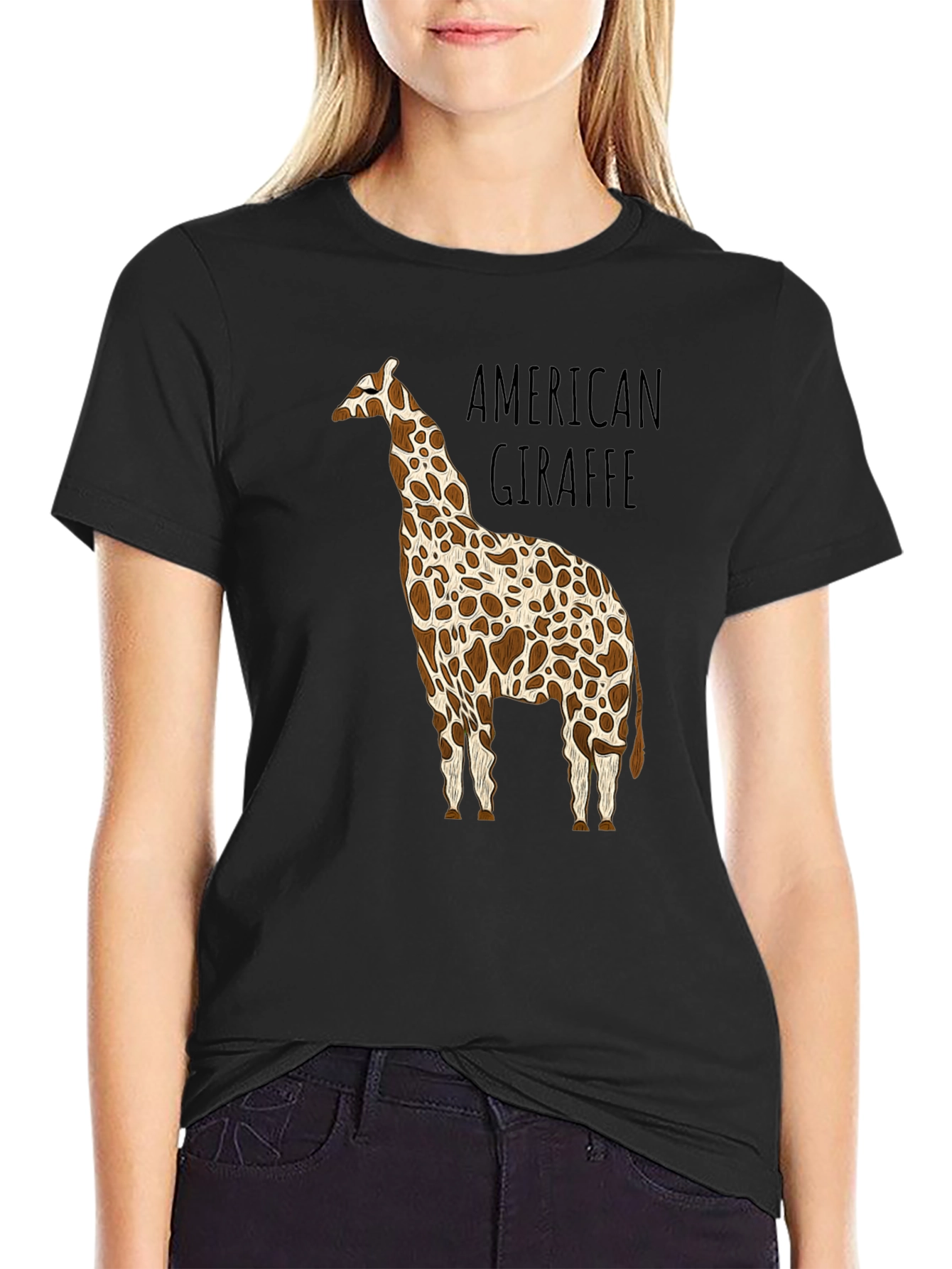 American Giraffe Graphic Tee - Unique Design