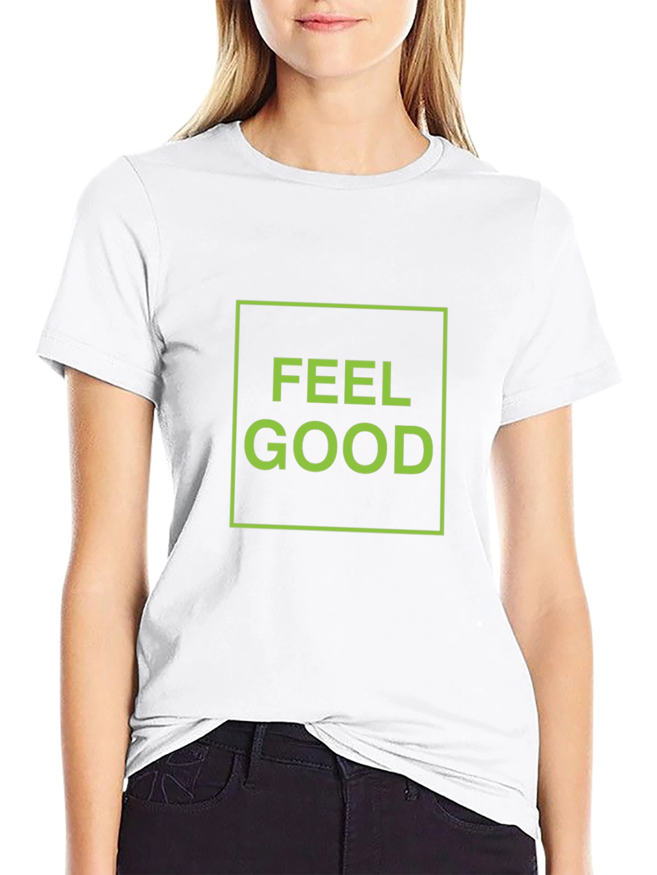 Feel Good Graphic Tee - Black Cotton T-Shirt