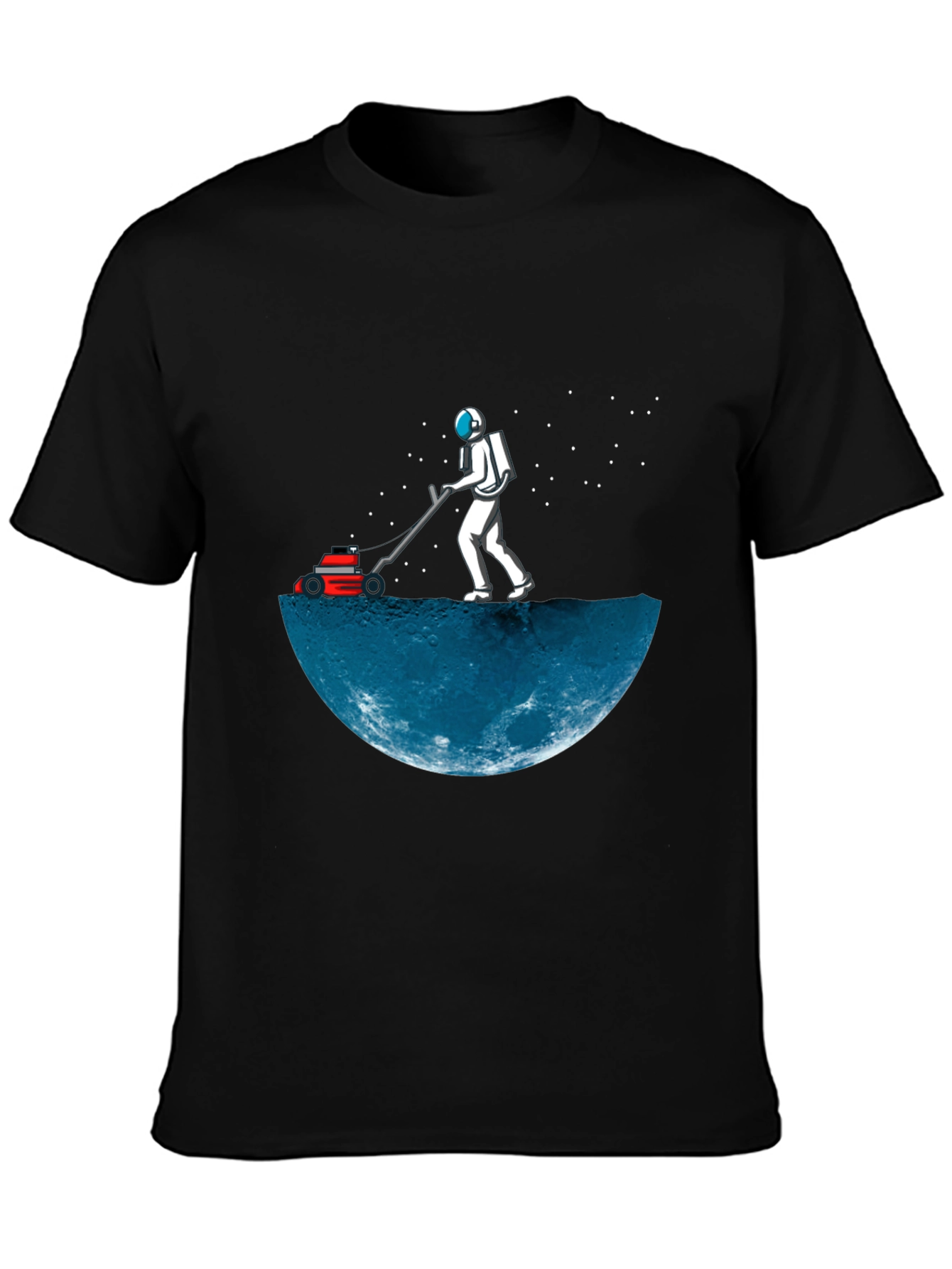 Astronaut Moon Mowing Graphic Tee